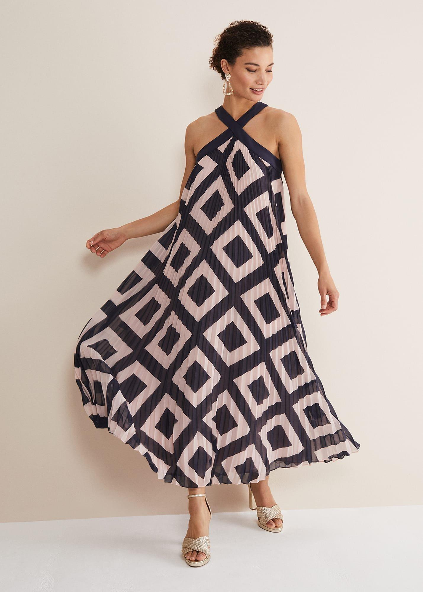 Hestia Diamond Trapeze Maxi Dress