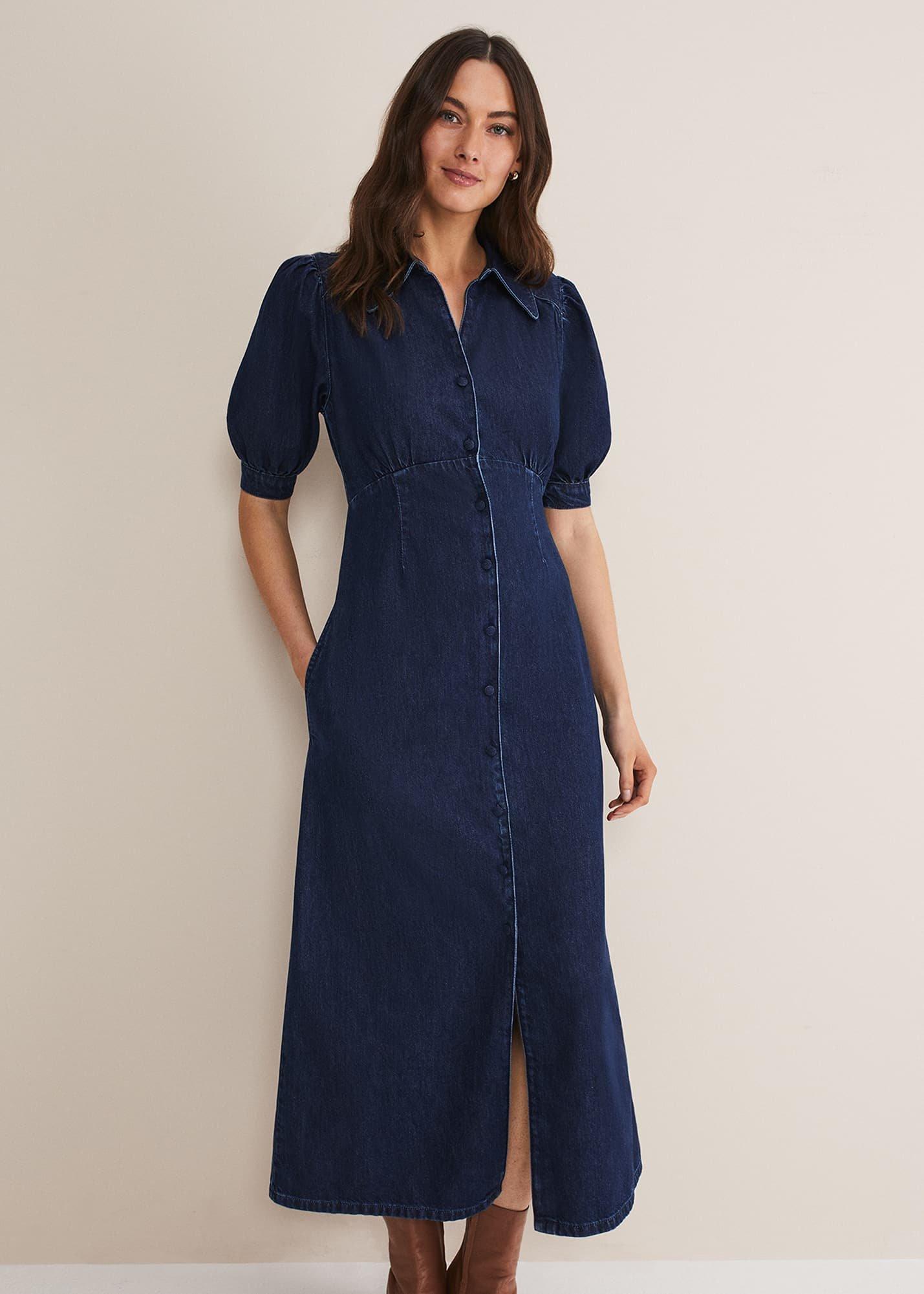 Cosette Denim Midaxi Dress