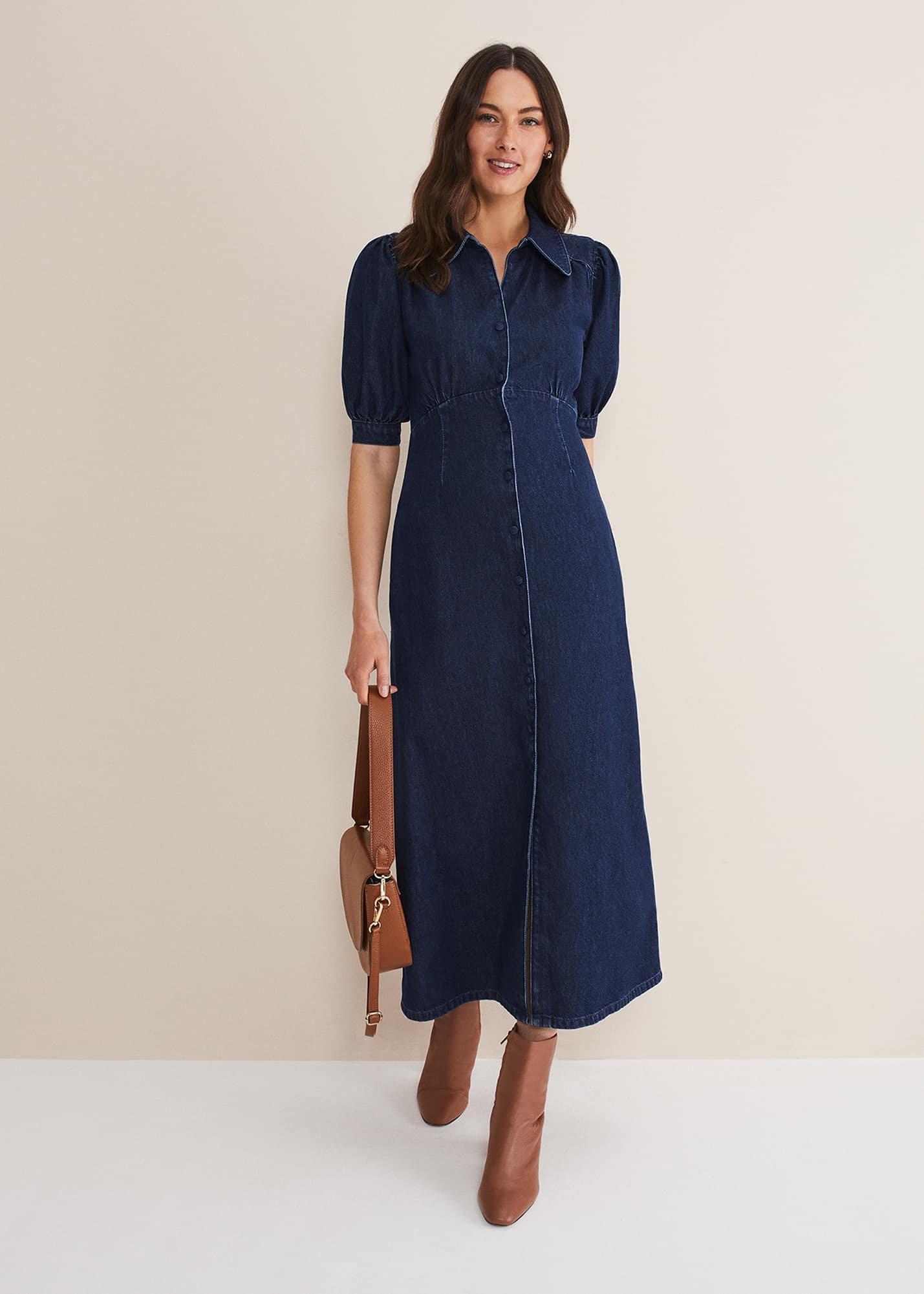 Cosette Denim Midaxi Dress