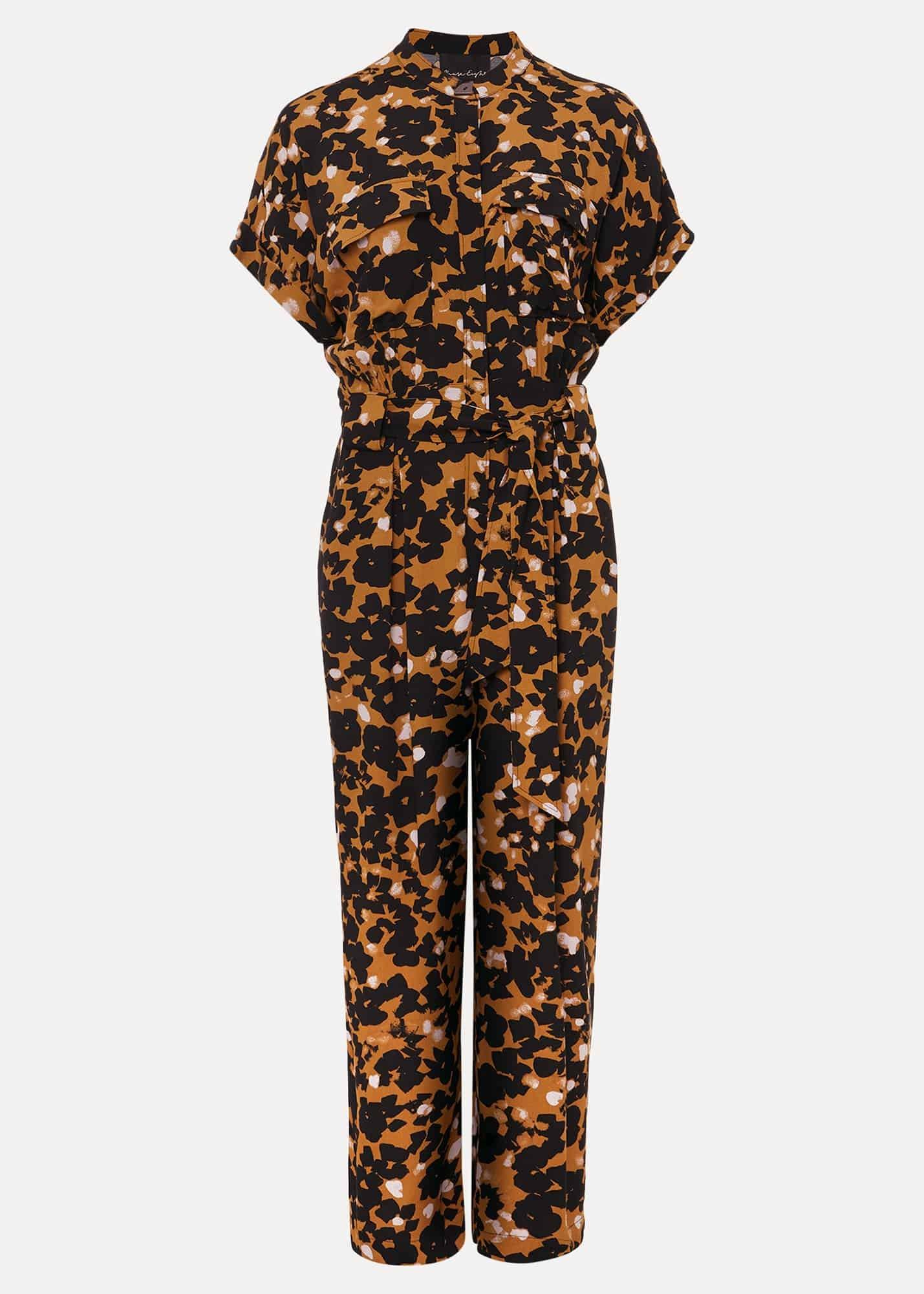 Nell Abstract Cropped Wide Leg Jumpsuit