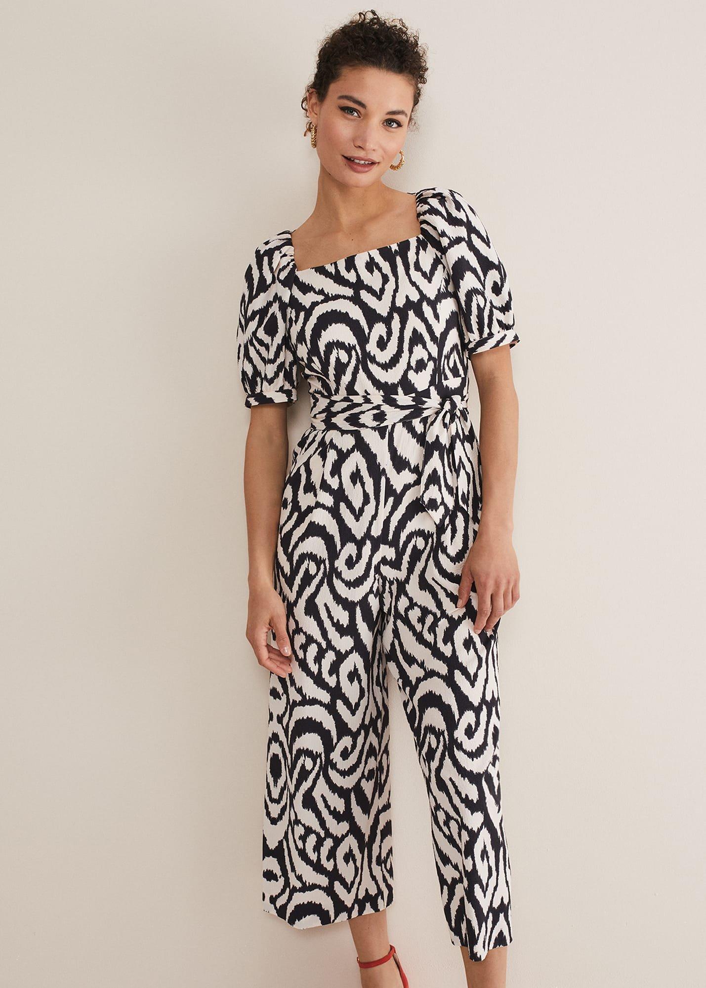 Sara Ikat Wide Leg Jumpsuit