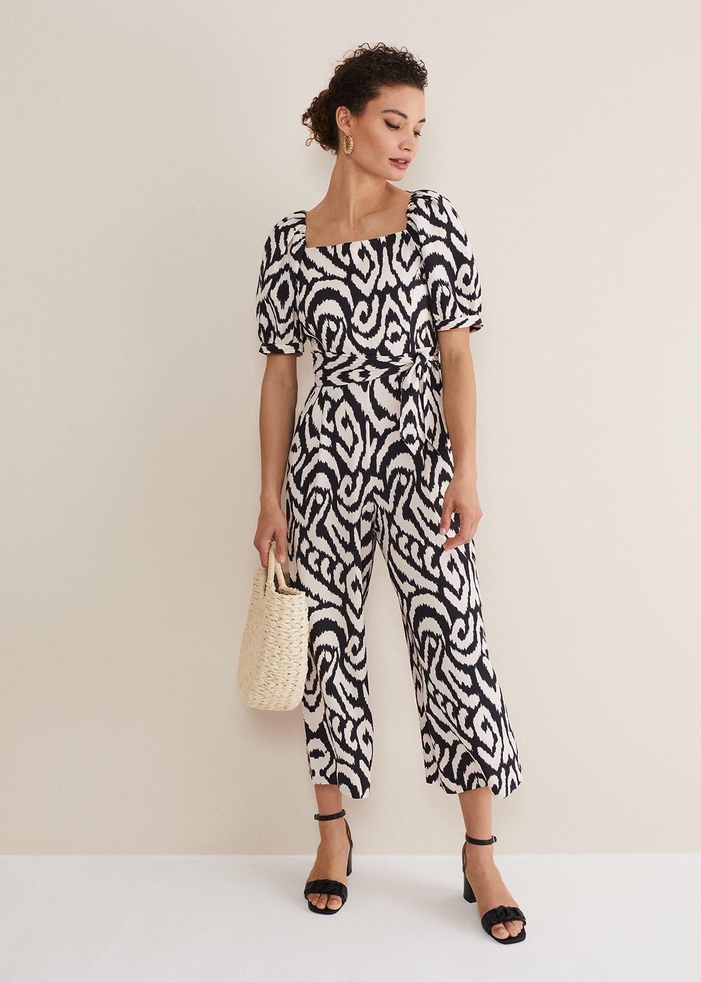 Sara Ikat Wide Leg Jumpsuit