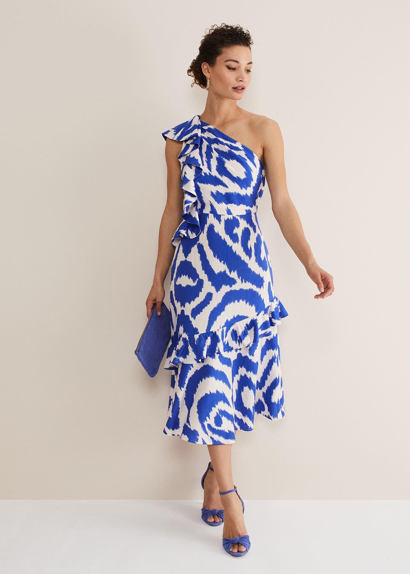 Joy One Shoulder Midi Dress
