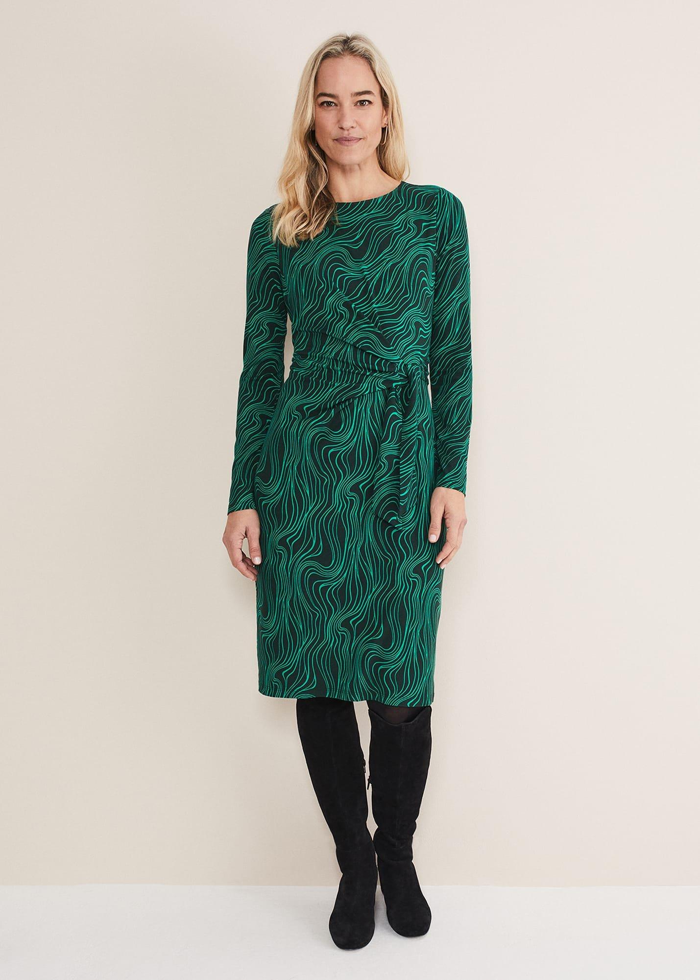 Ally Swirl Midi Dress