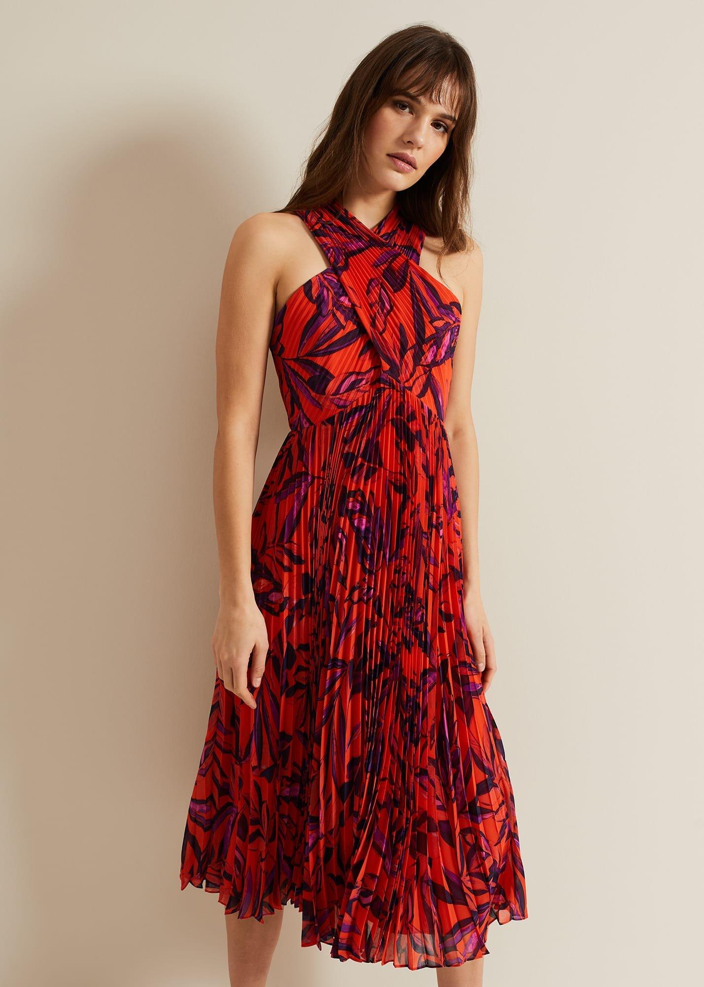 Sorella Pleated Midi Dress