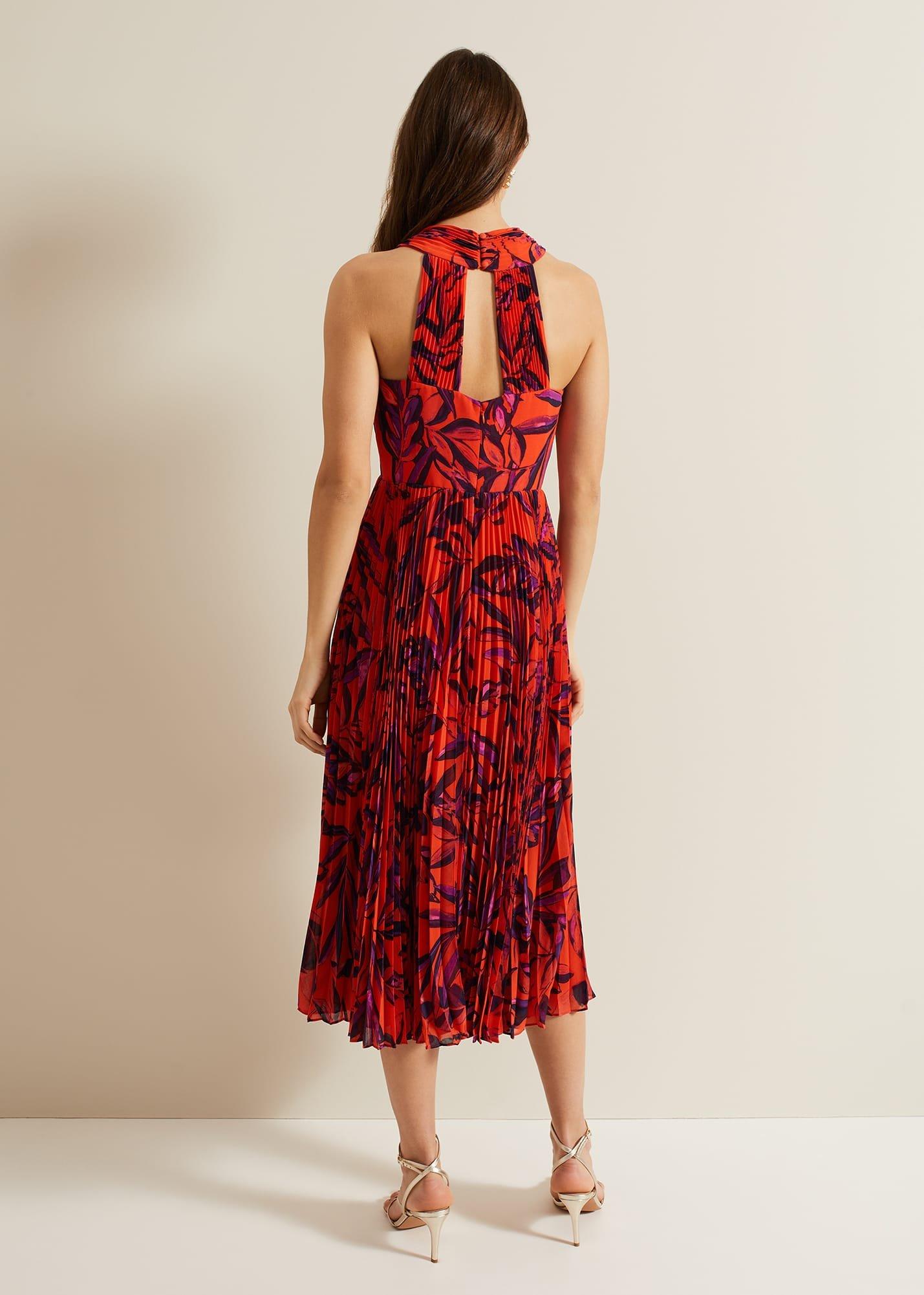 Sorella Pleated Midi Dress