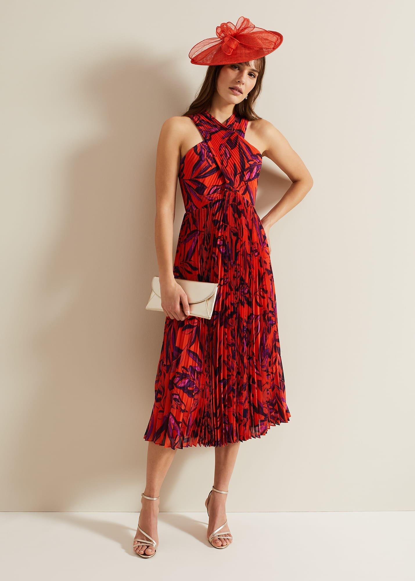 Sorella Pleated Midi Dress