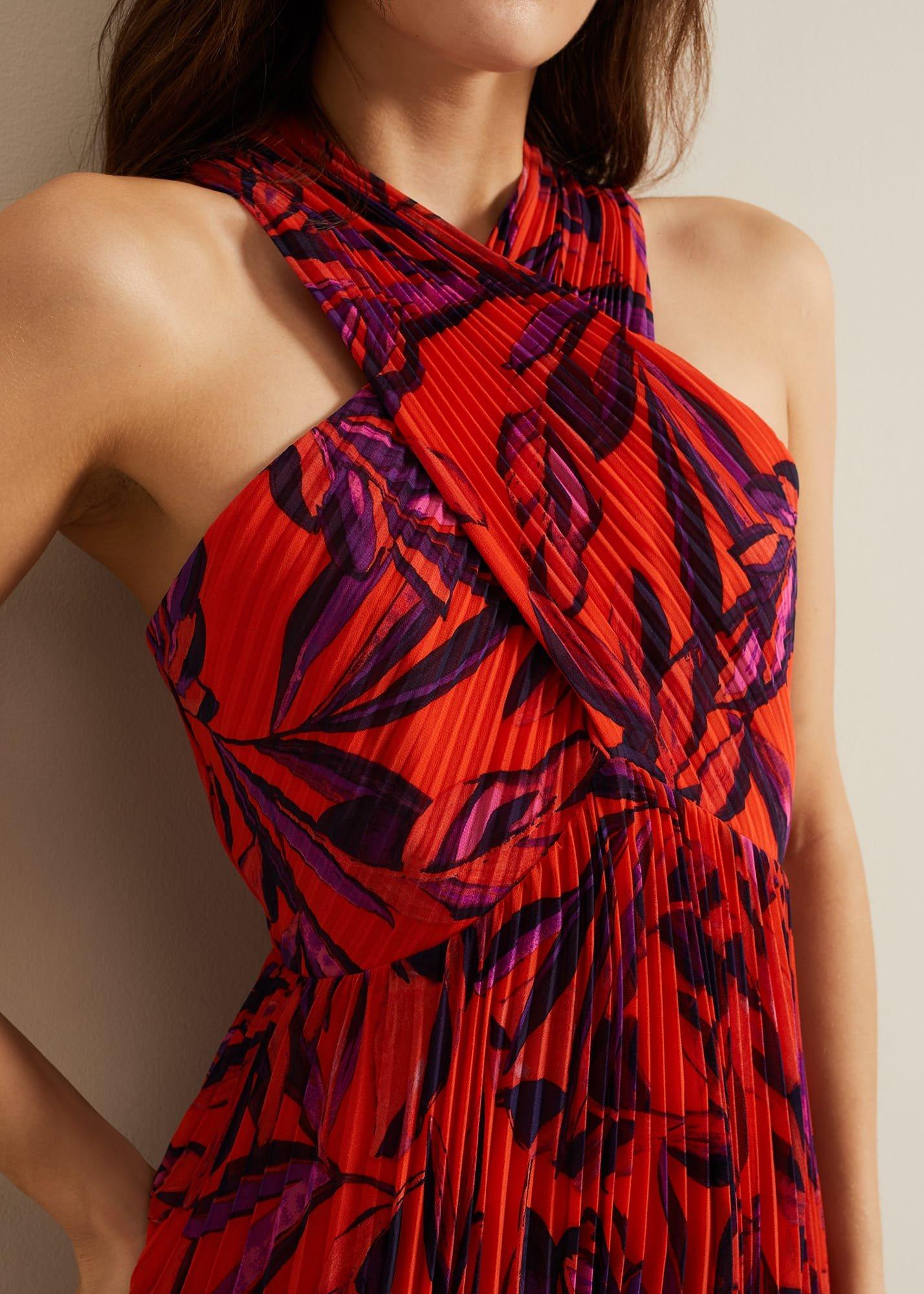 Sorella Pleated Midi Dress