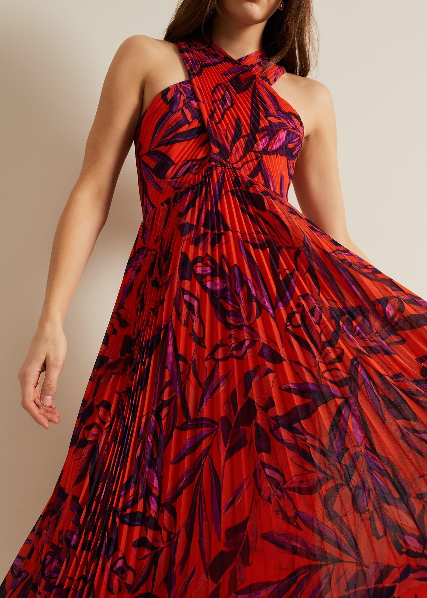 Sorella Pleated Midi Dress