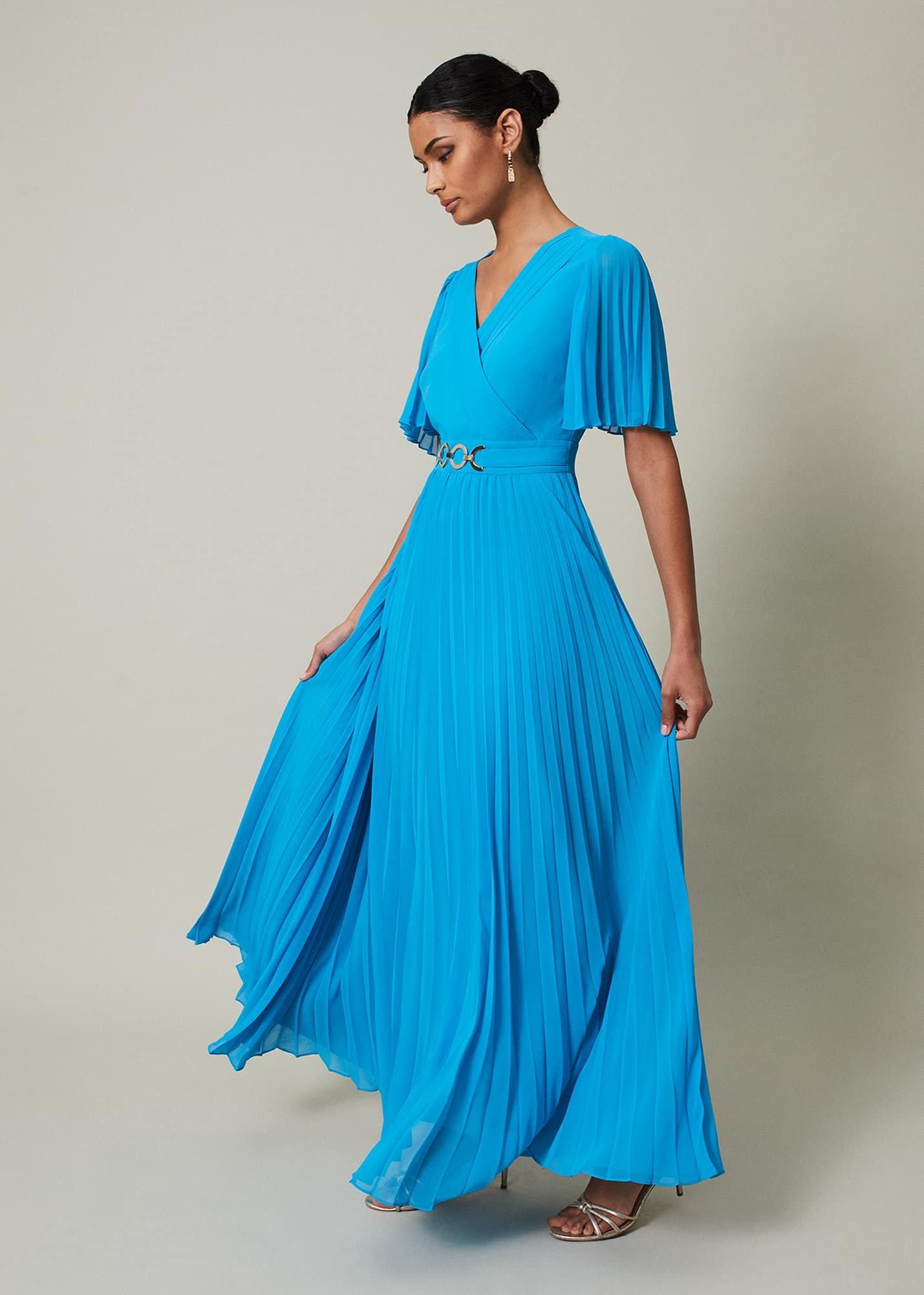 Yasmina Pleated Maxi Dress