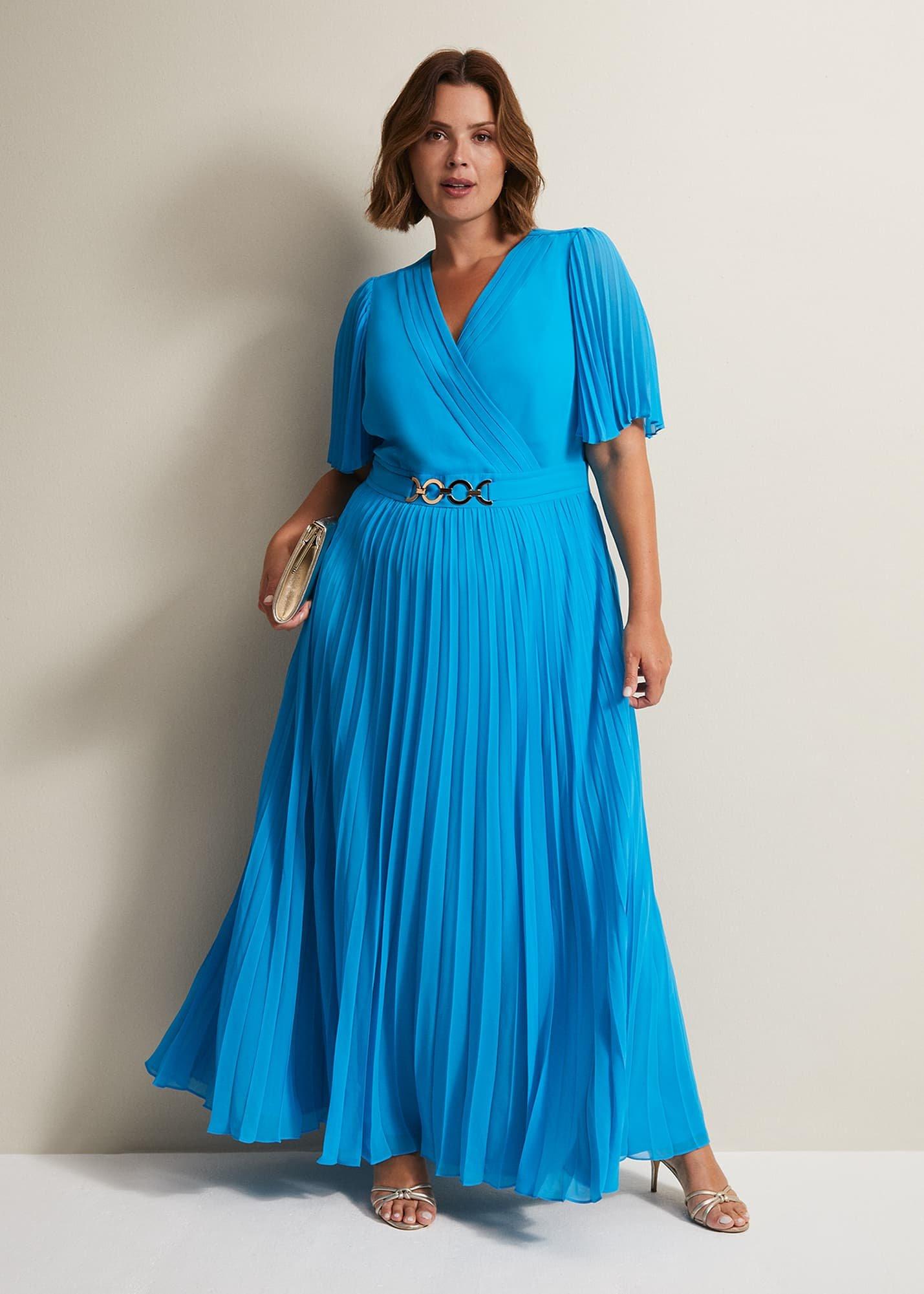 Yasmina Pleated Maxi Dress