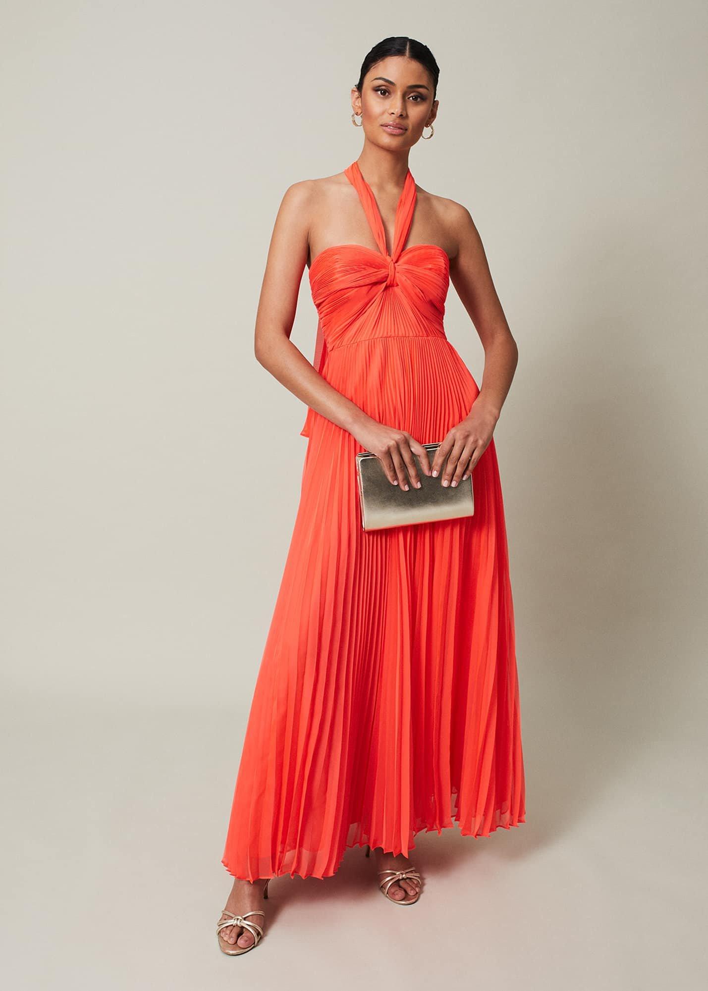 strapless open back dress Juicy Citrus Halter Maxi Dress Lemon main image 1