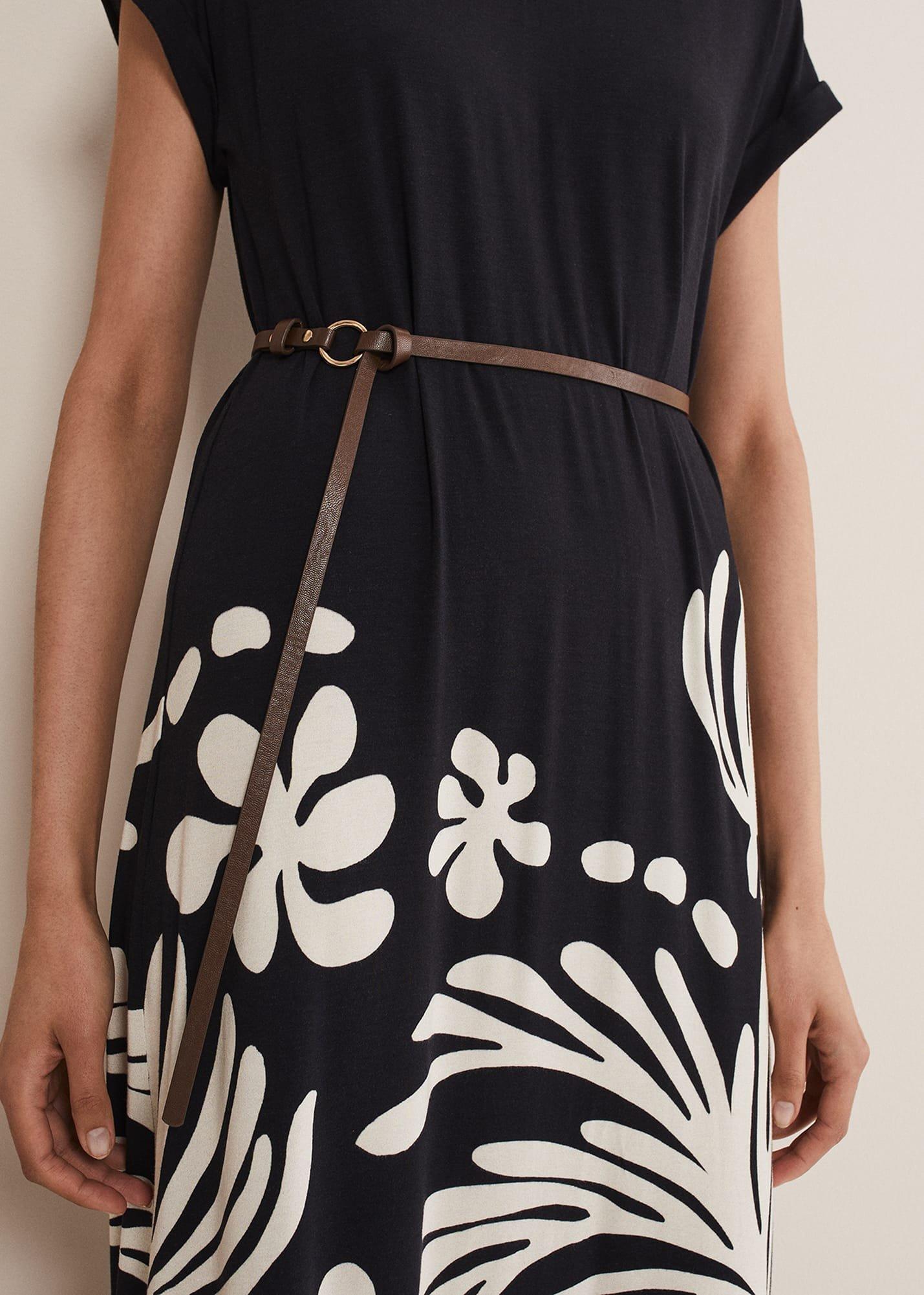 Jeanne Placement Print Jersey Maxi Dress