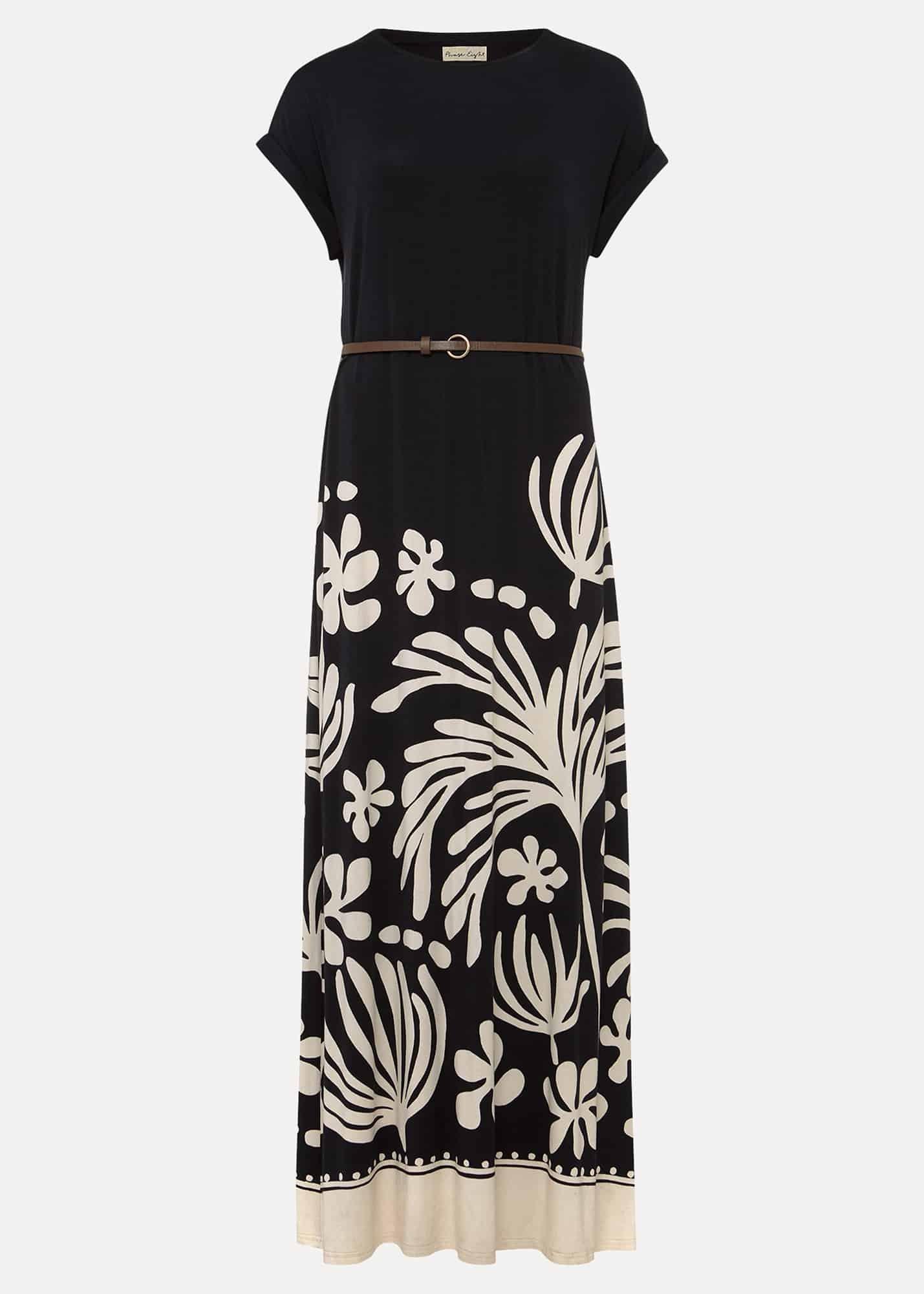 Jeanne Placement Print Jersey Maxi Dress