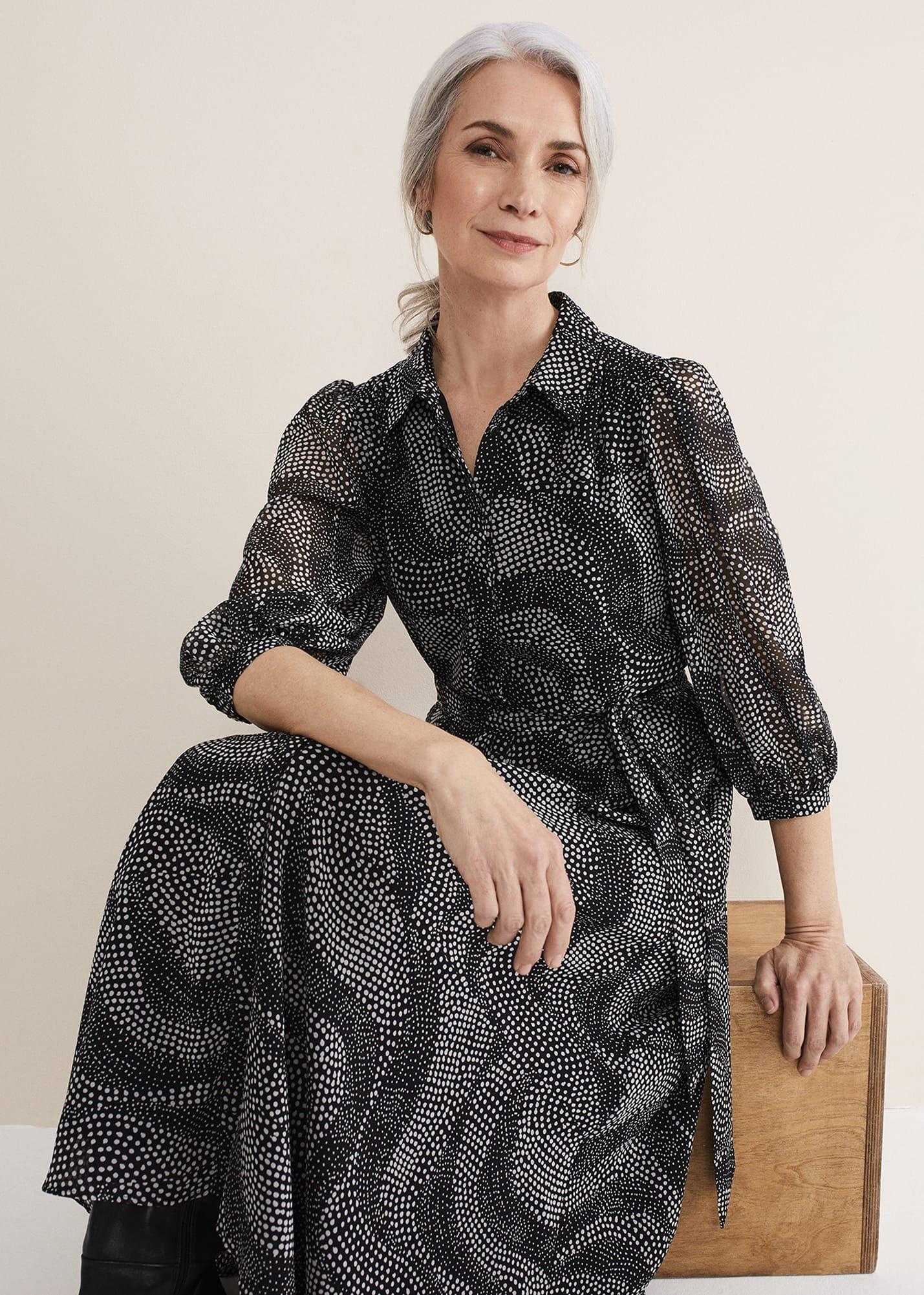 Miriam Chiffon Shirt Midi Dress