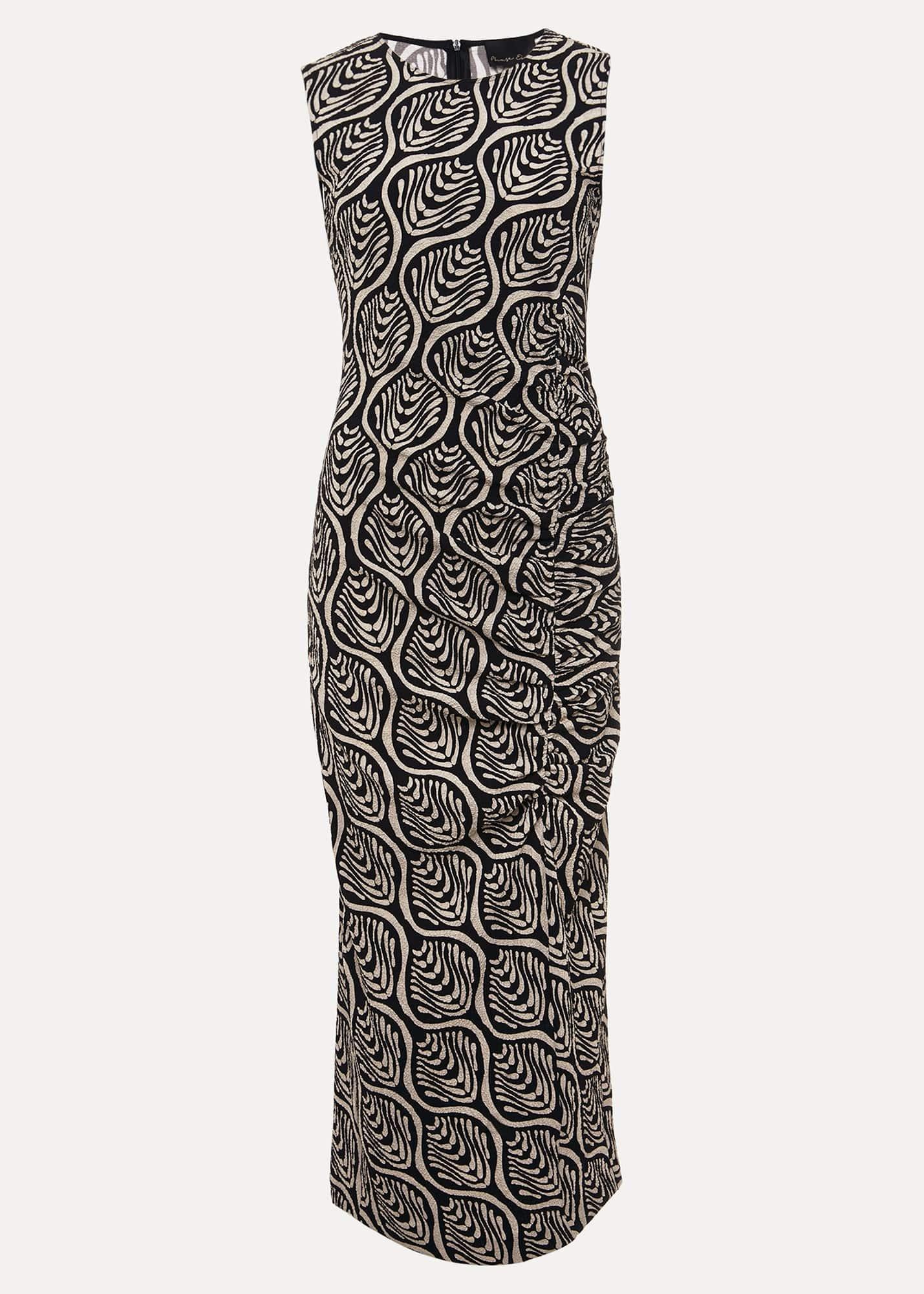 rubie-geo-fitted-midi-dress