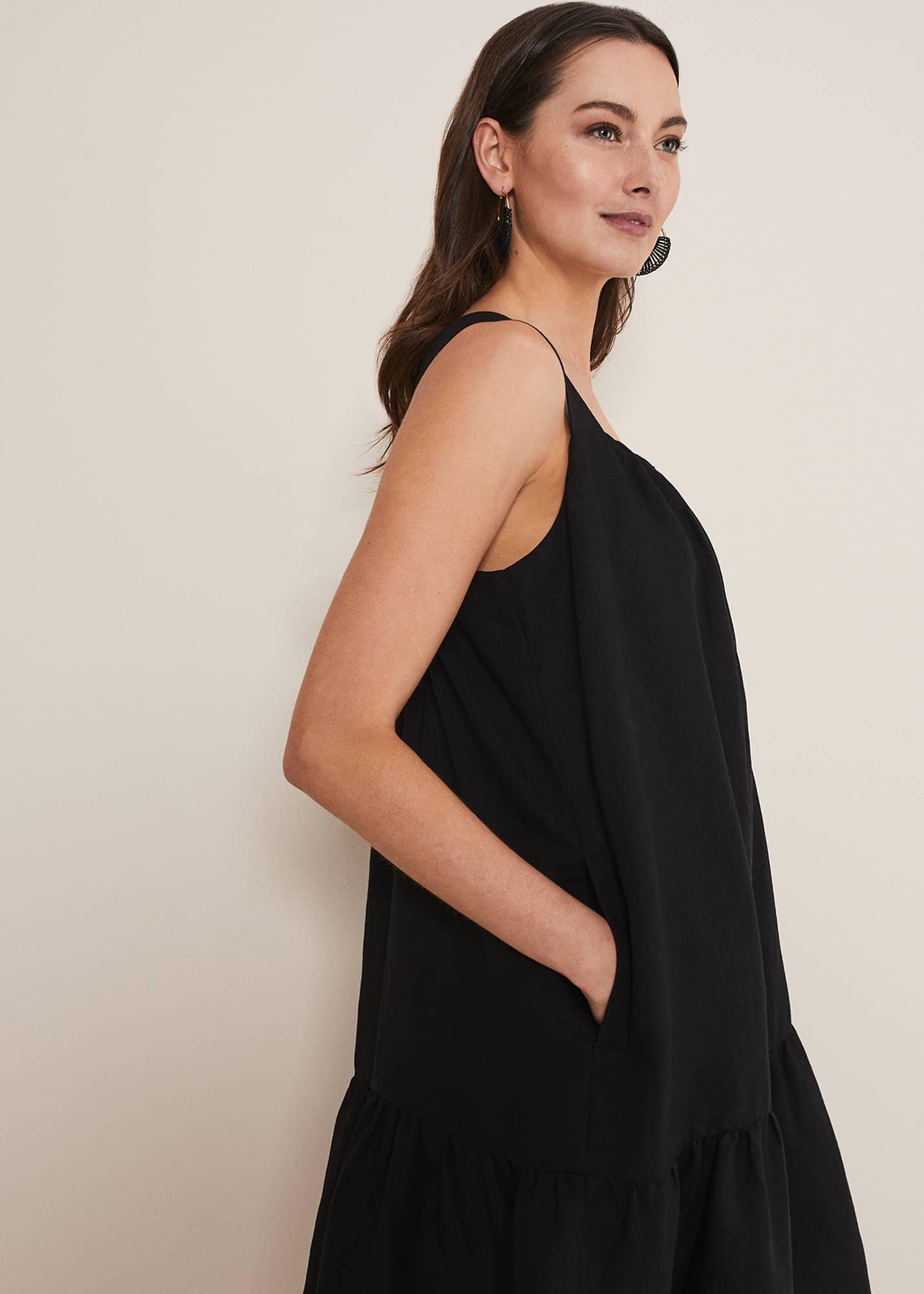 Mandy Strappy Linen Bow Back Swing Dress