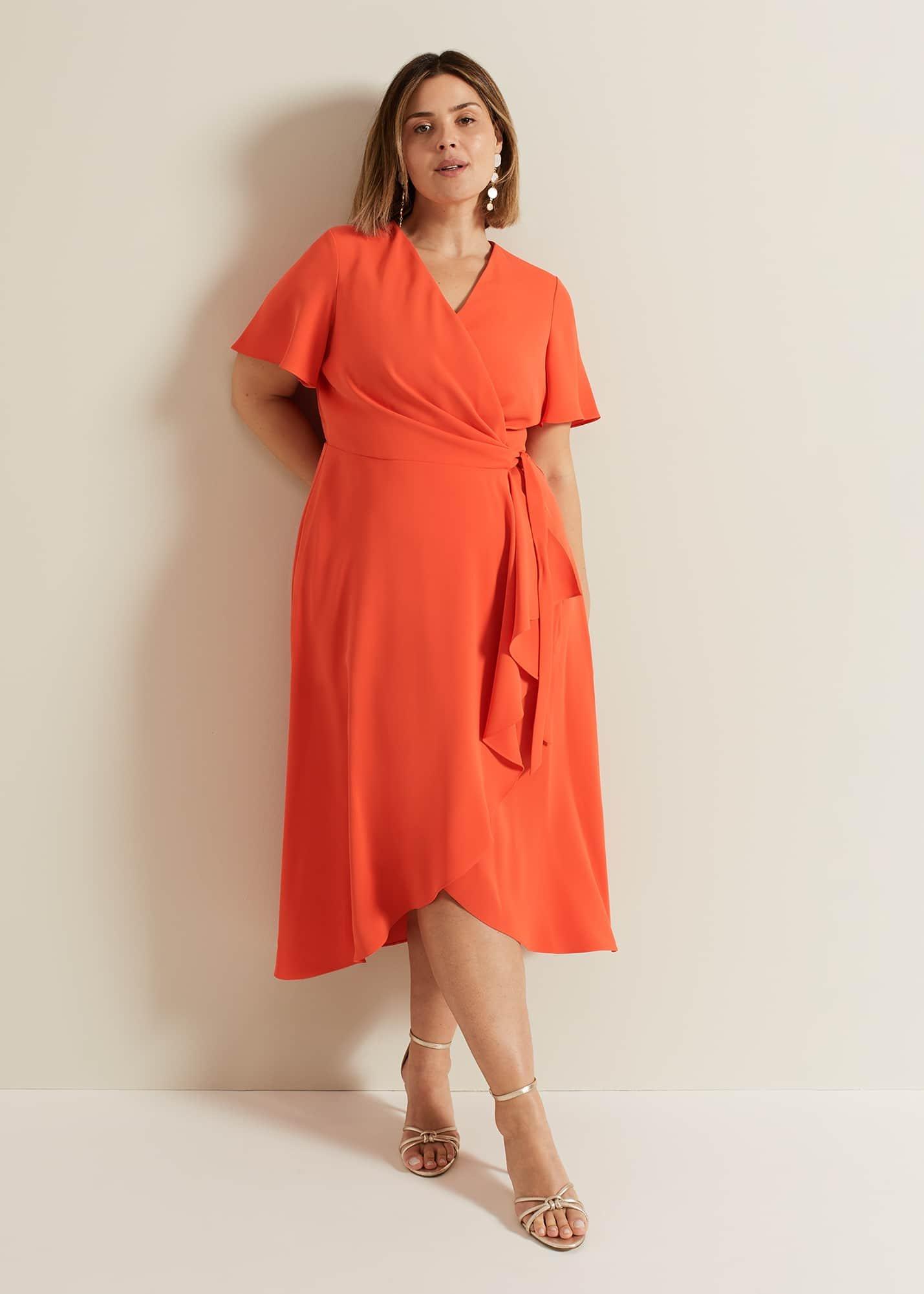 Julissa Ruffle Wrap Midi Dress