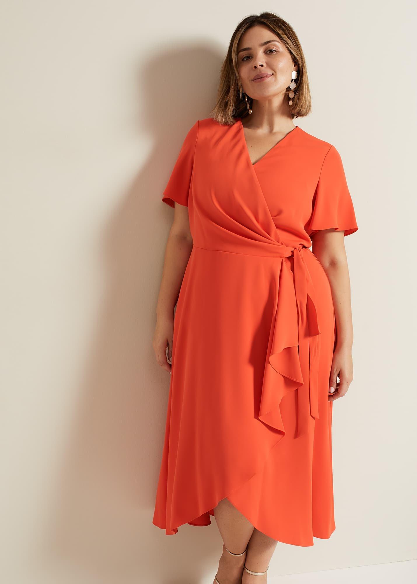 Julissa Ruffle Wrap Midi Dress