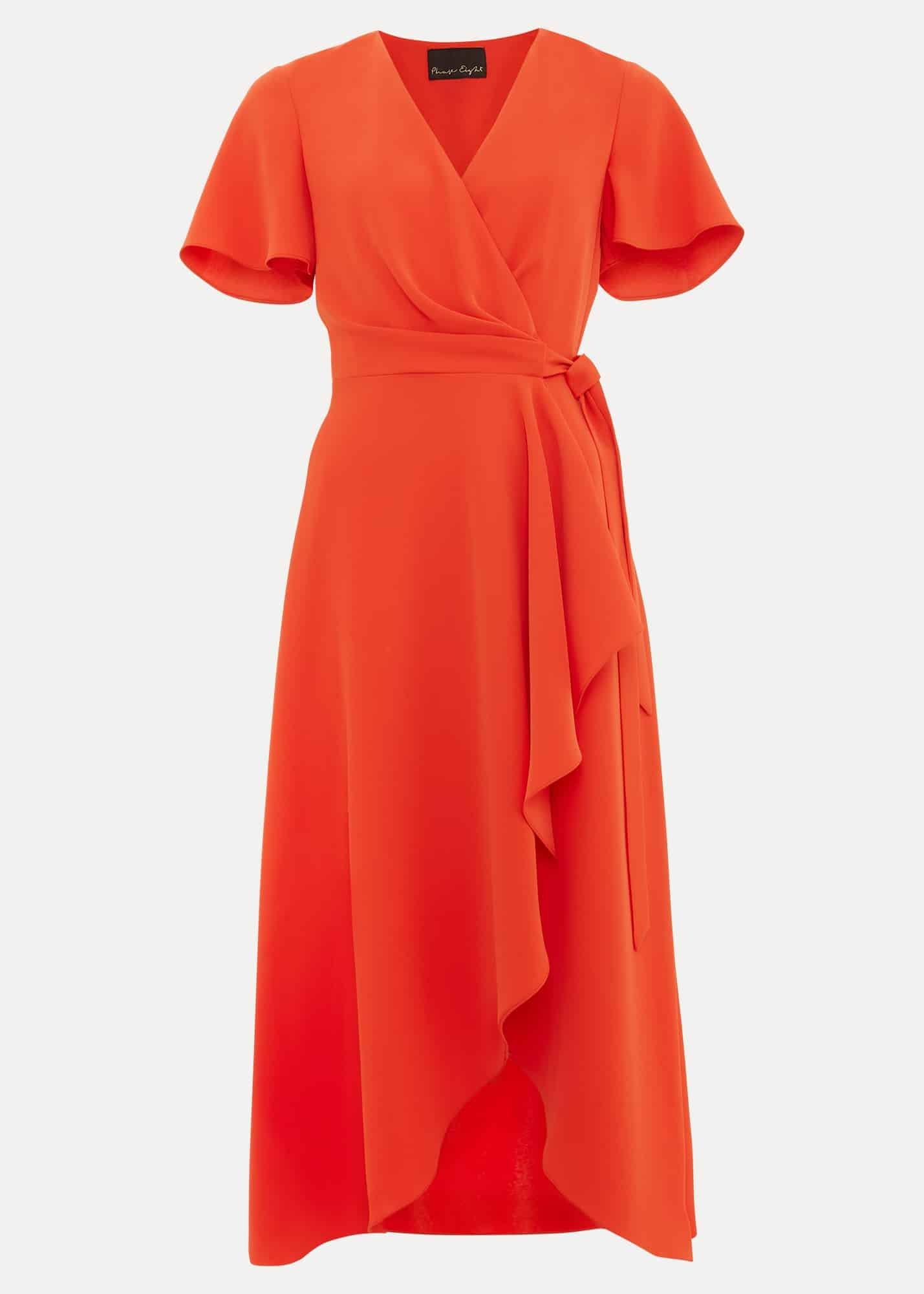 Julissa Ruffle Wrap Midi Dress