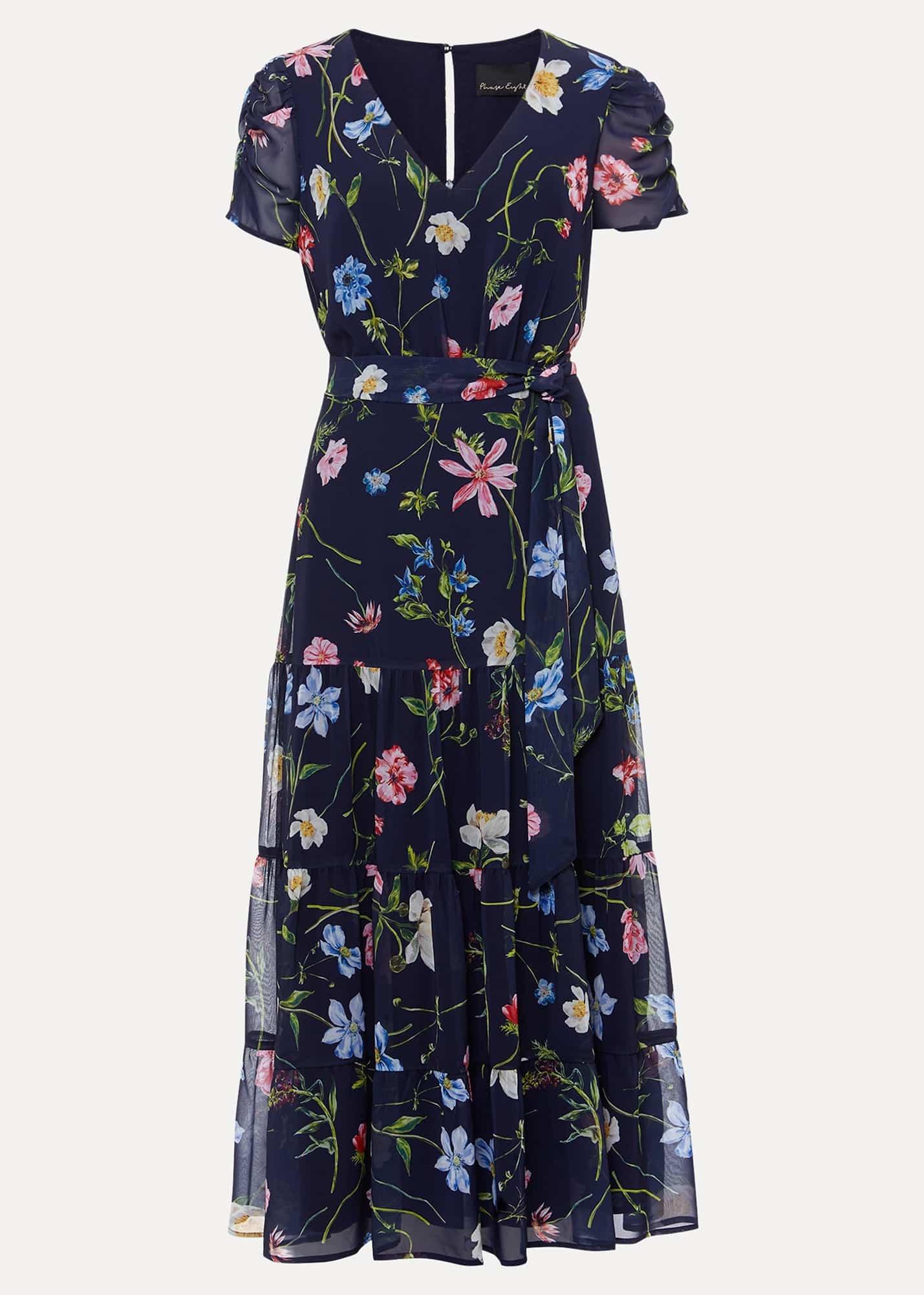 Lola Floral Tiered Midi Dress