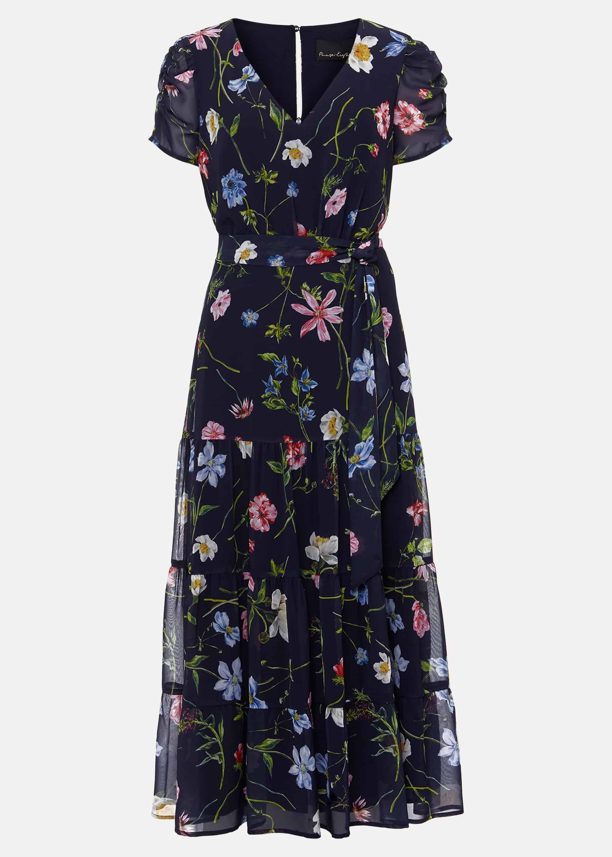 Petite Lola Floral Tiered Midi Dress