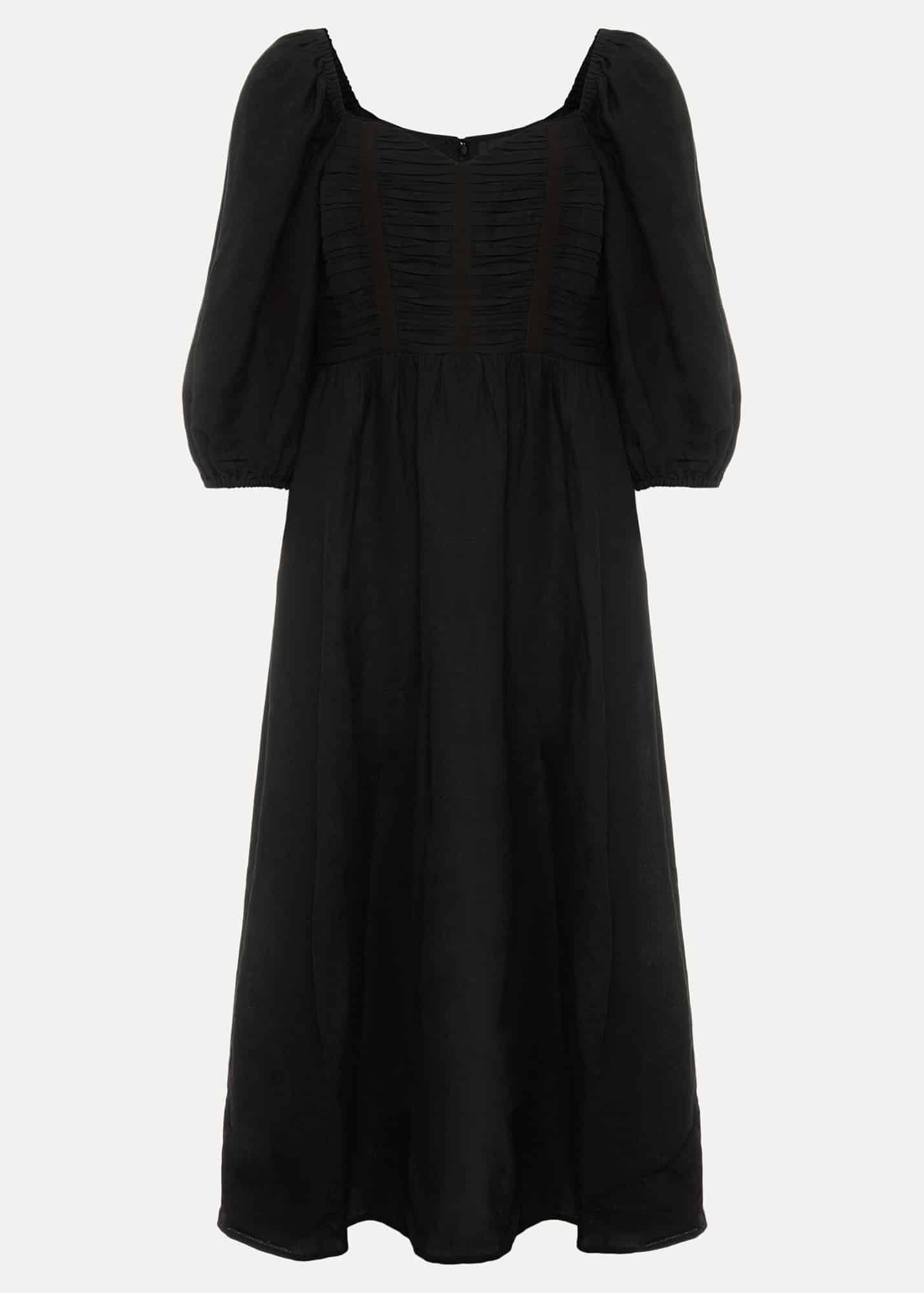 Shola Linen Ruched Bodice Dress
