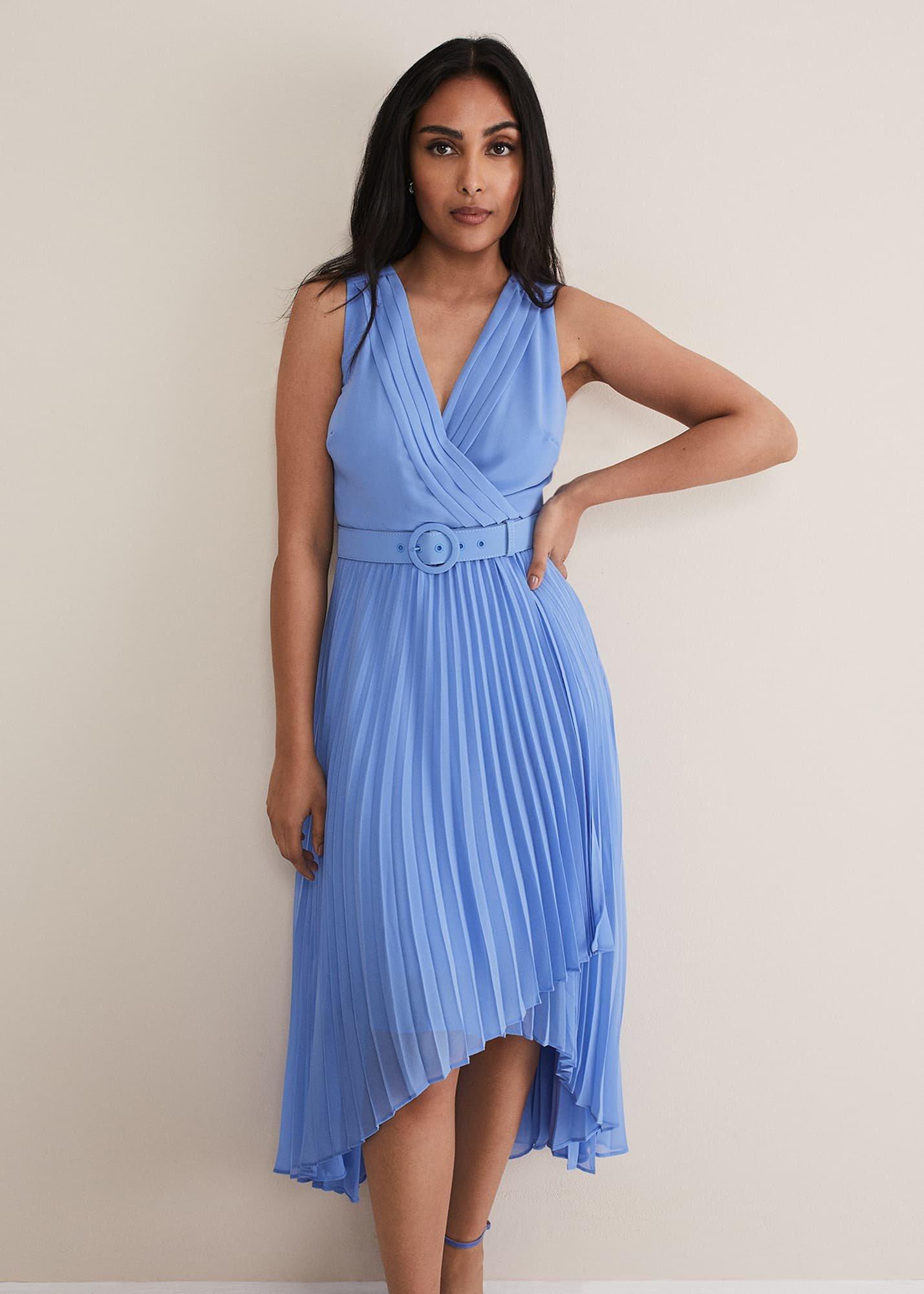 Petite Brianna Pleated Midaxi Dress