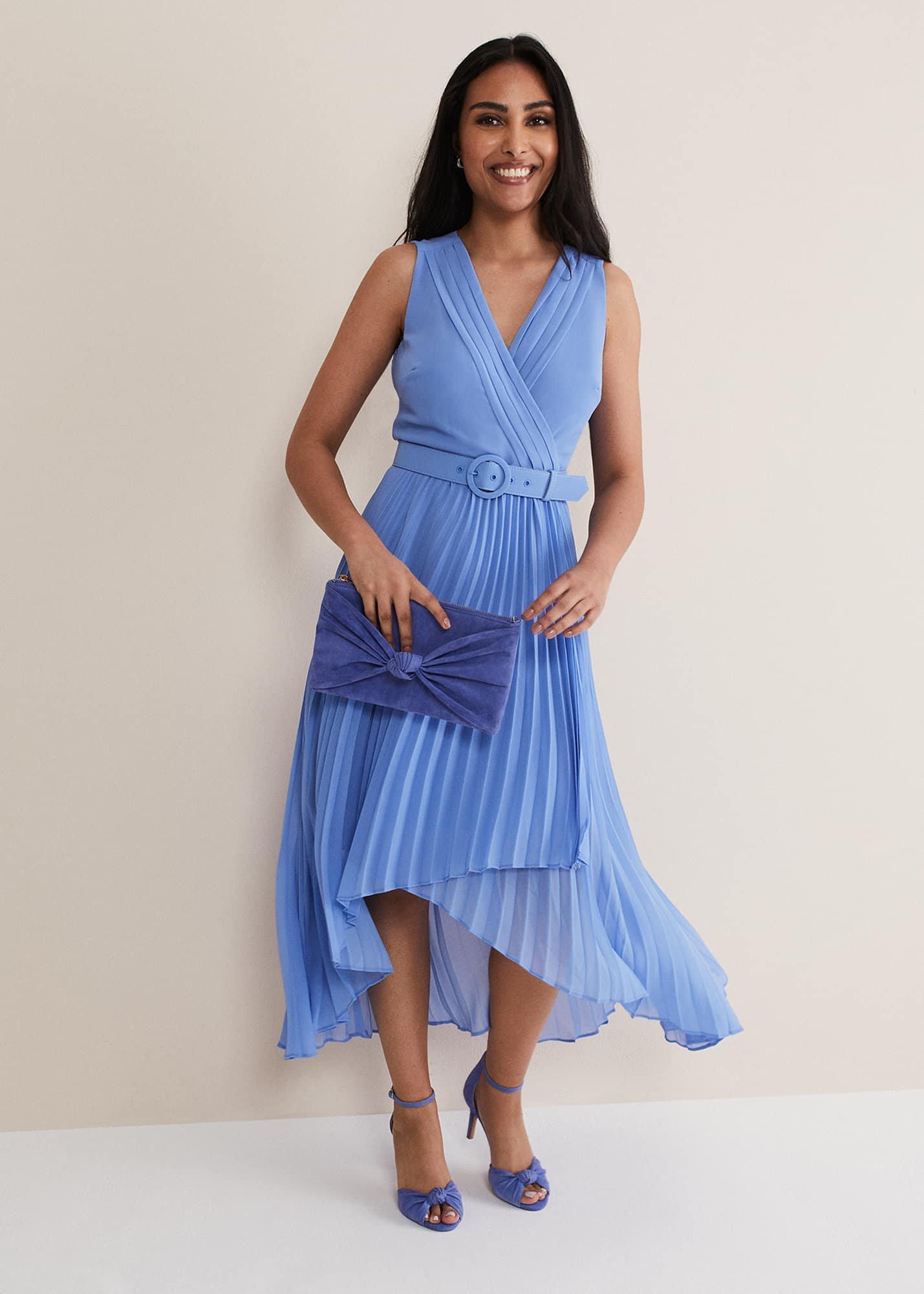 Petite Brianna Pleated Midaxi Dress