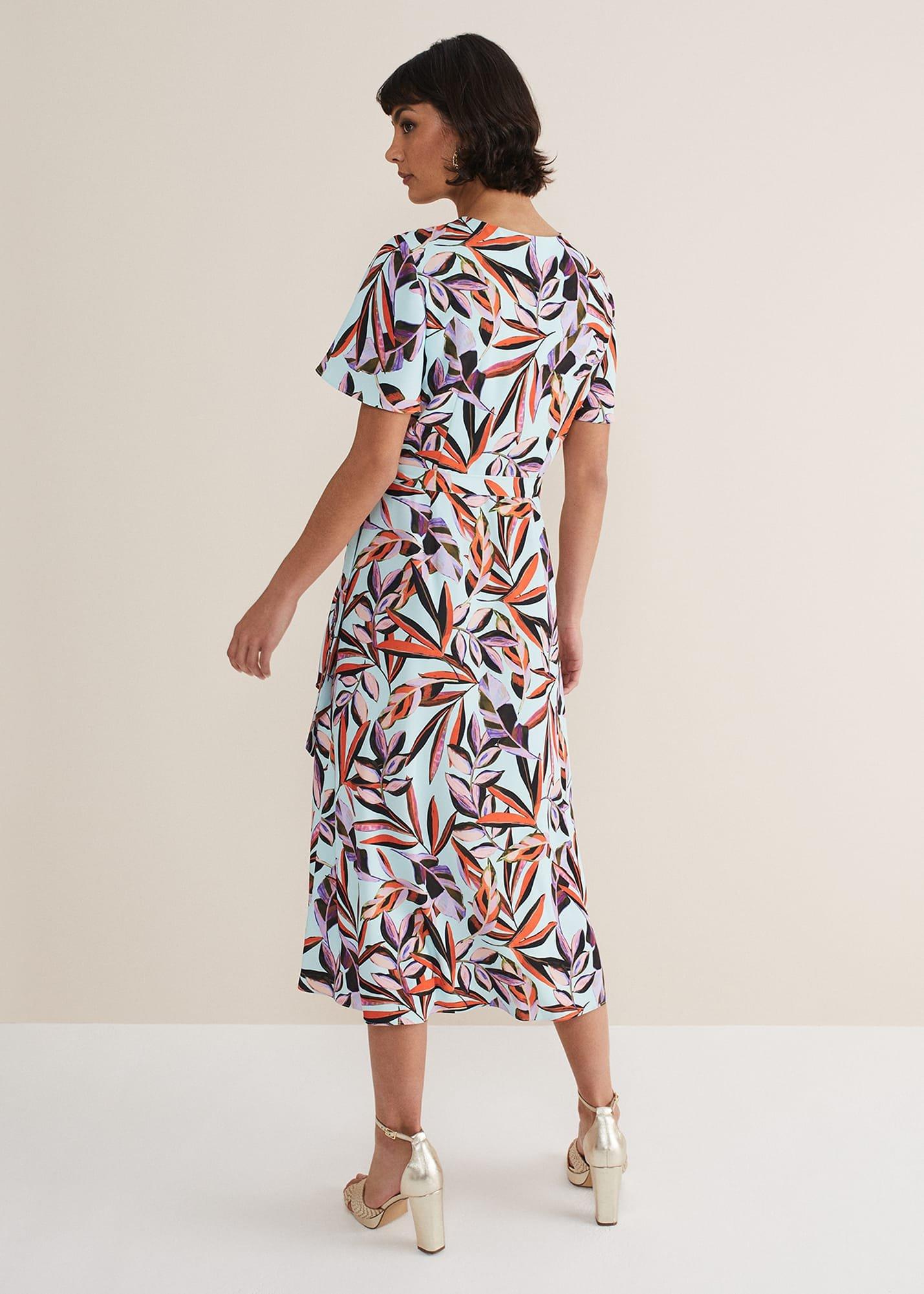 Julissa Ruffle Wrap Midi Dress