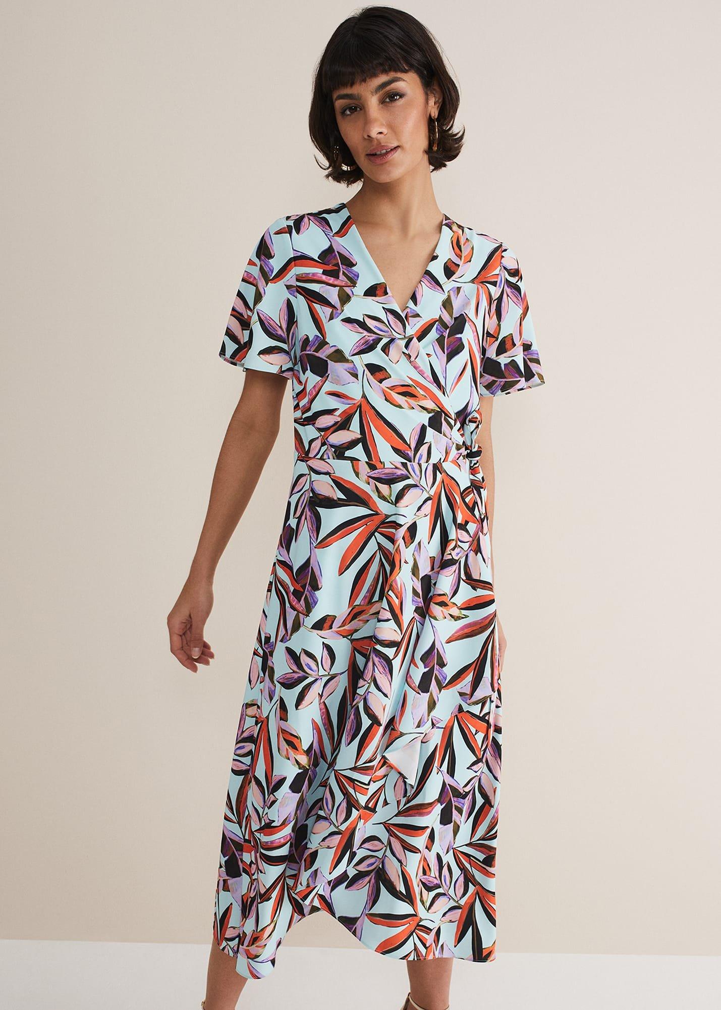 Julissa Ruffle Wrap Midi Dress