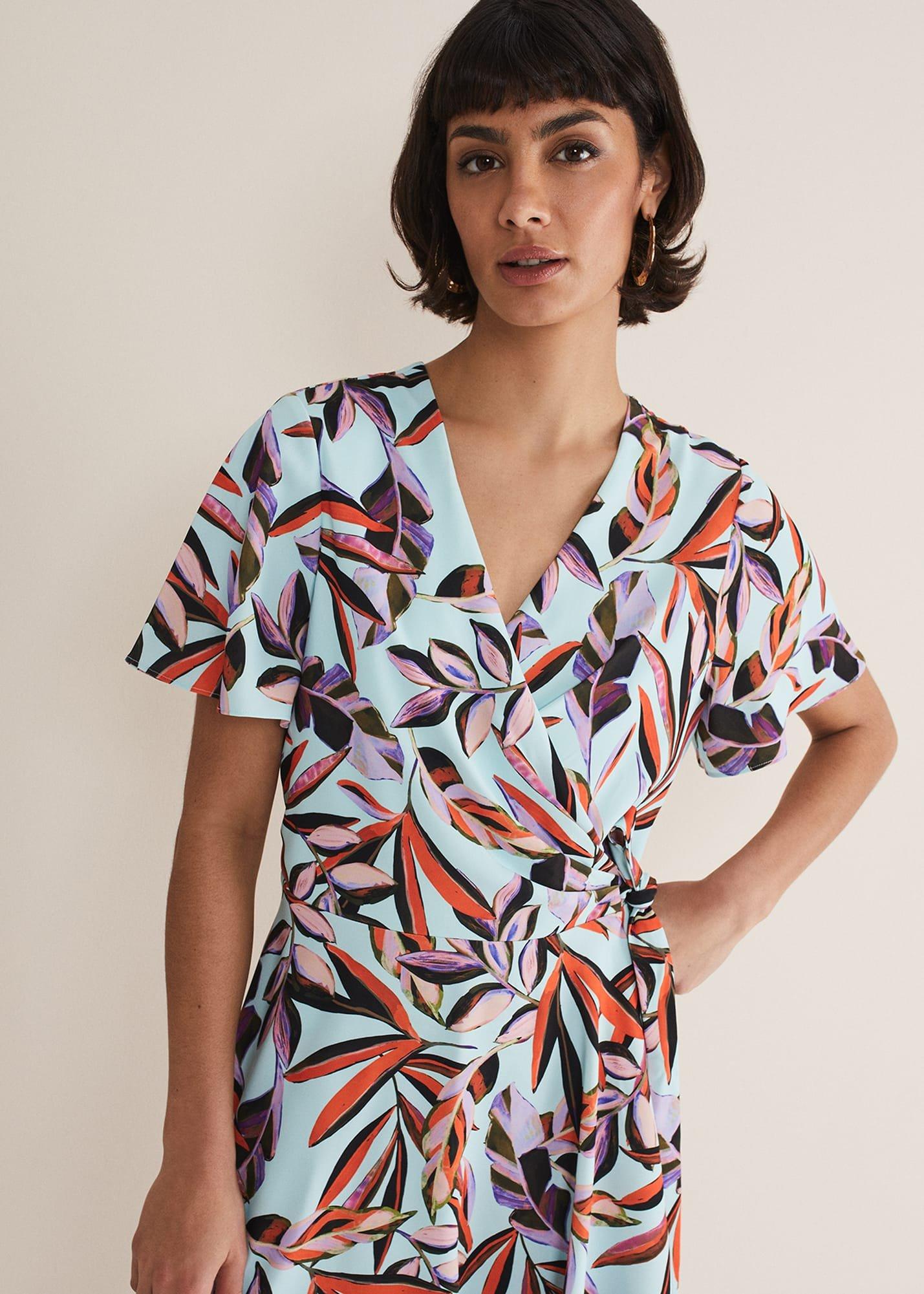 Julissa Ruffle Wrap Midi Dress
