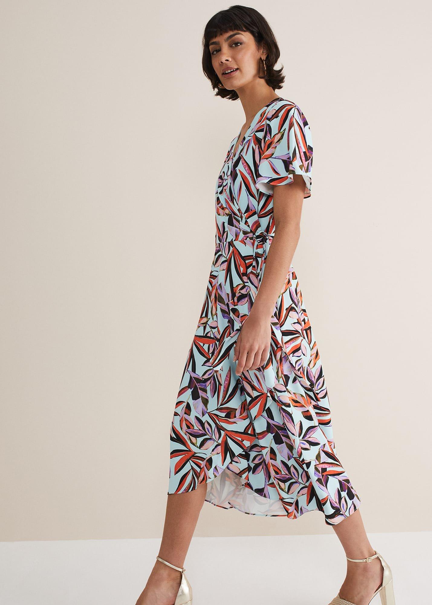 Julissa Ruffle Wrap Midi Dress