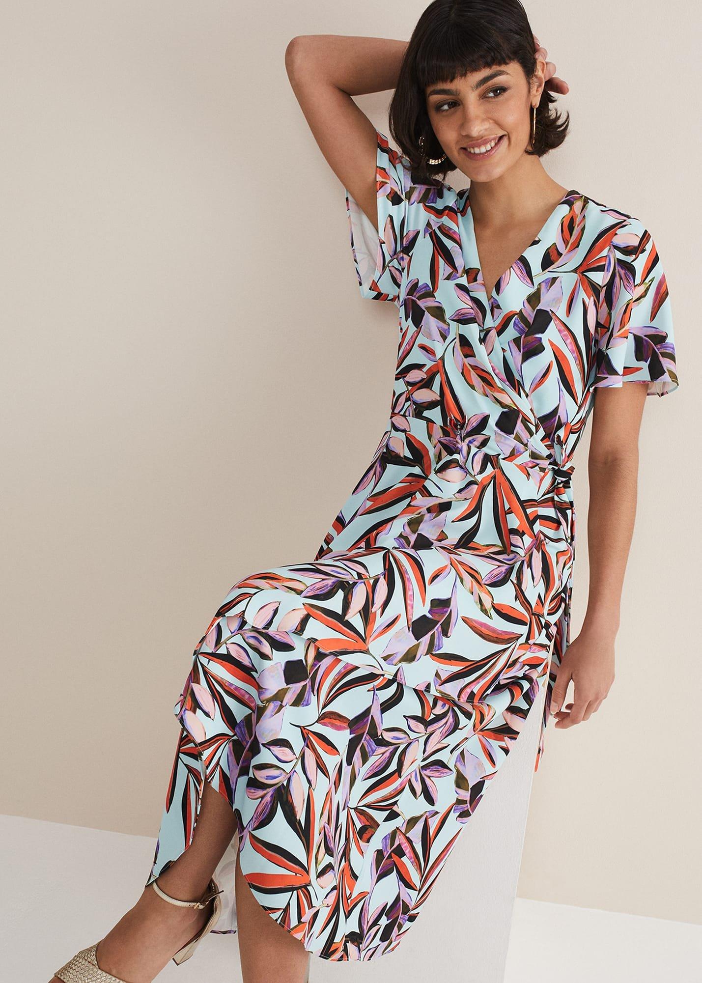 Julissa Ruffle Wrap Midi Dress