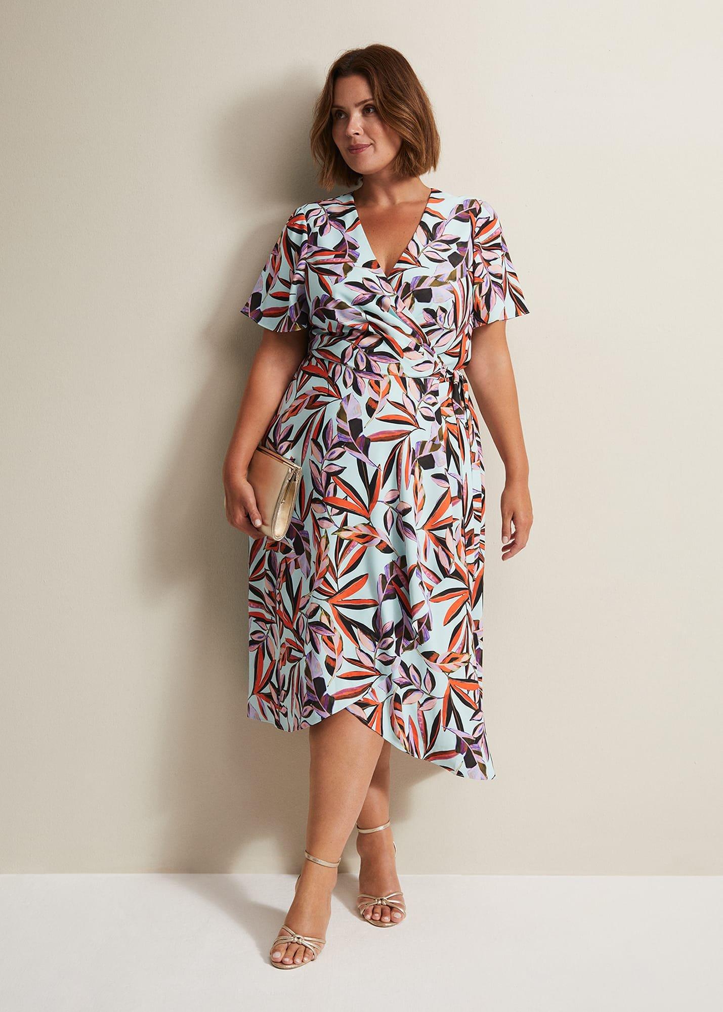 Julissa Ruffle Wrap Midi Dress