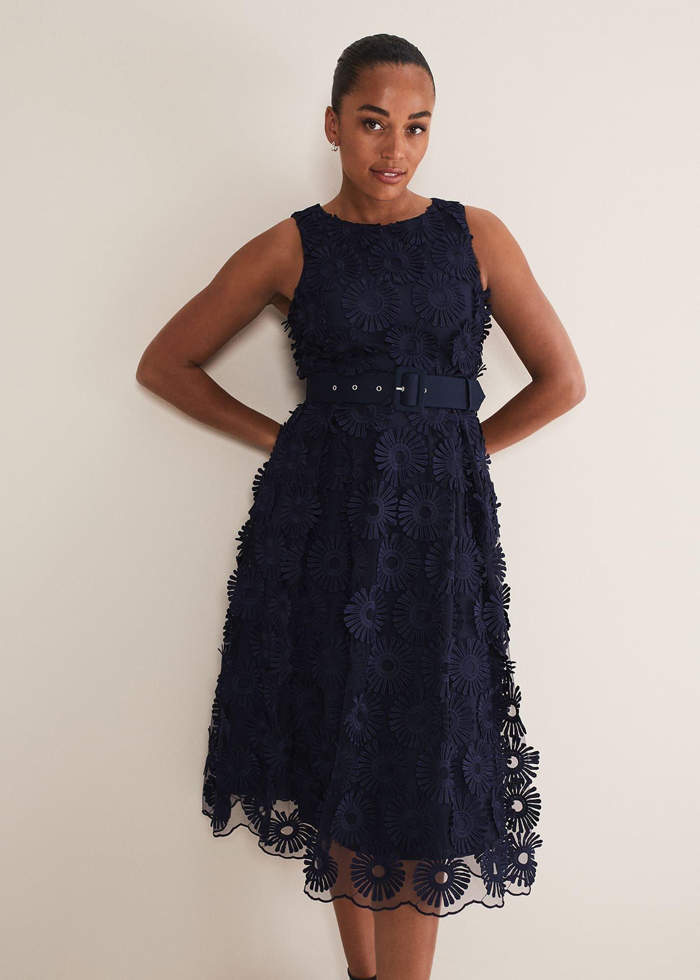 Flossy Lace Midi Dress
