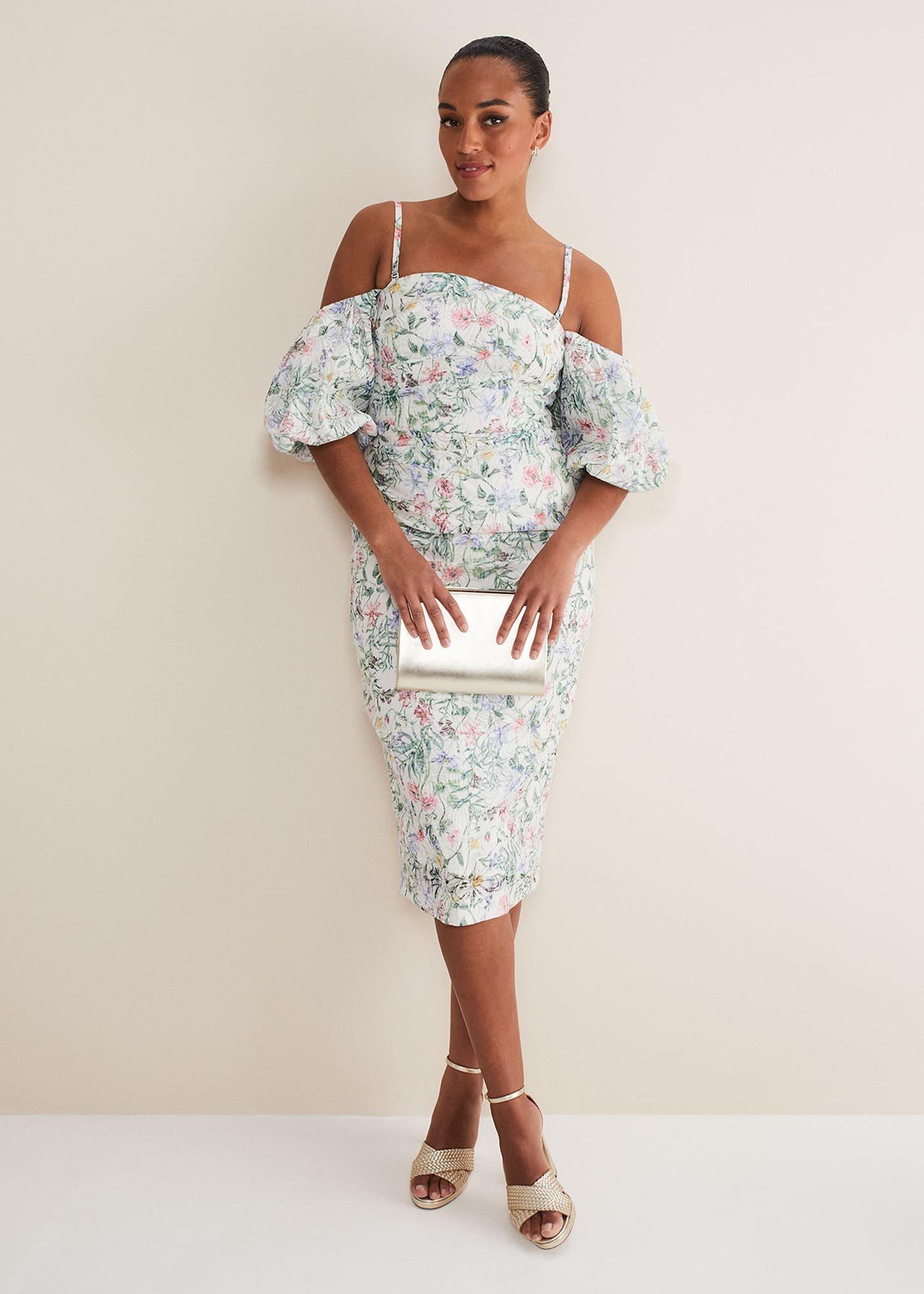 Stevie Floral Bodycon Midi Dress