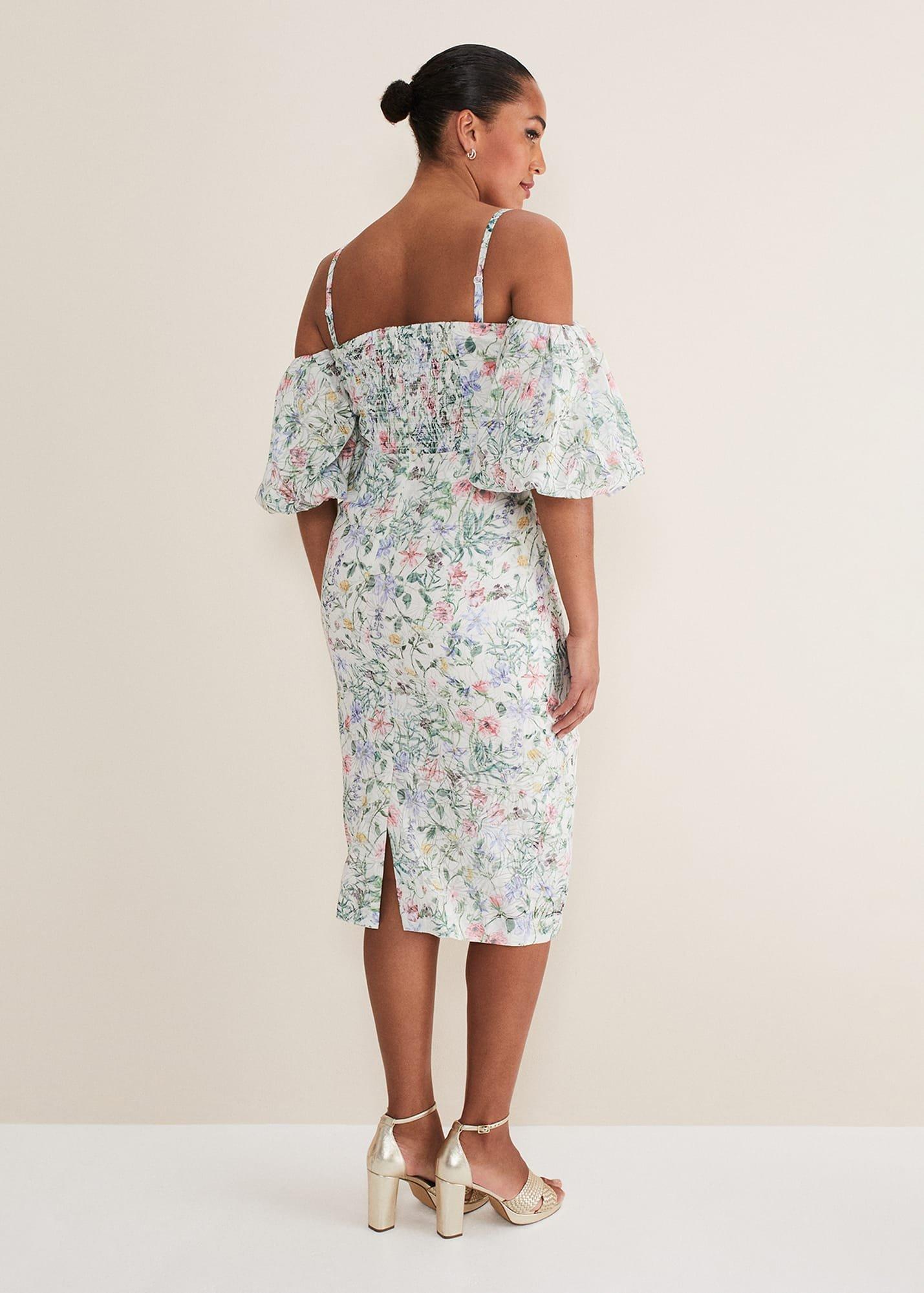 Stevie Floral Bodycon Midi Dress