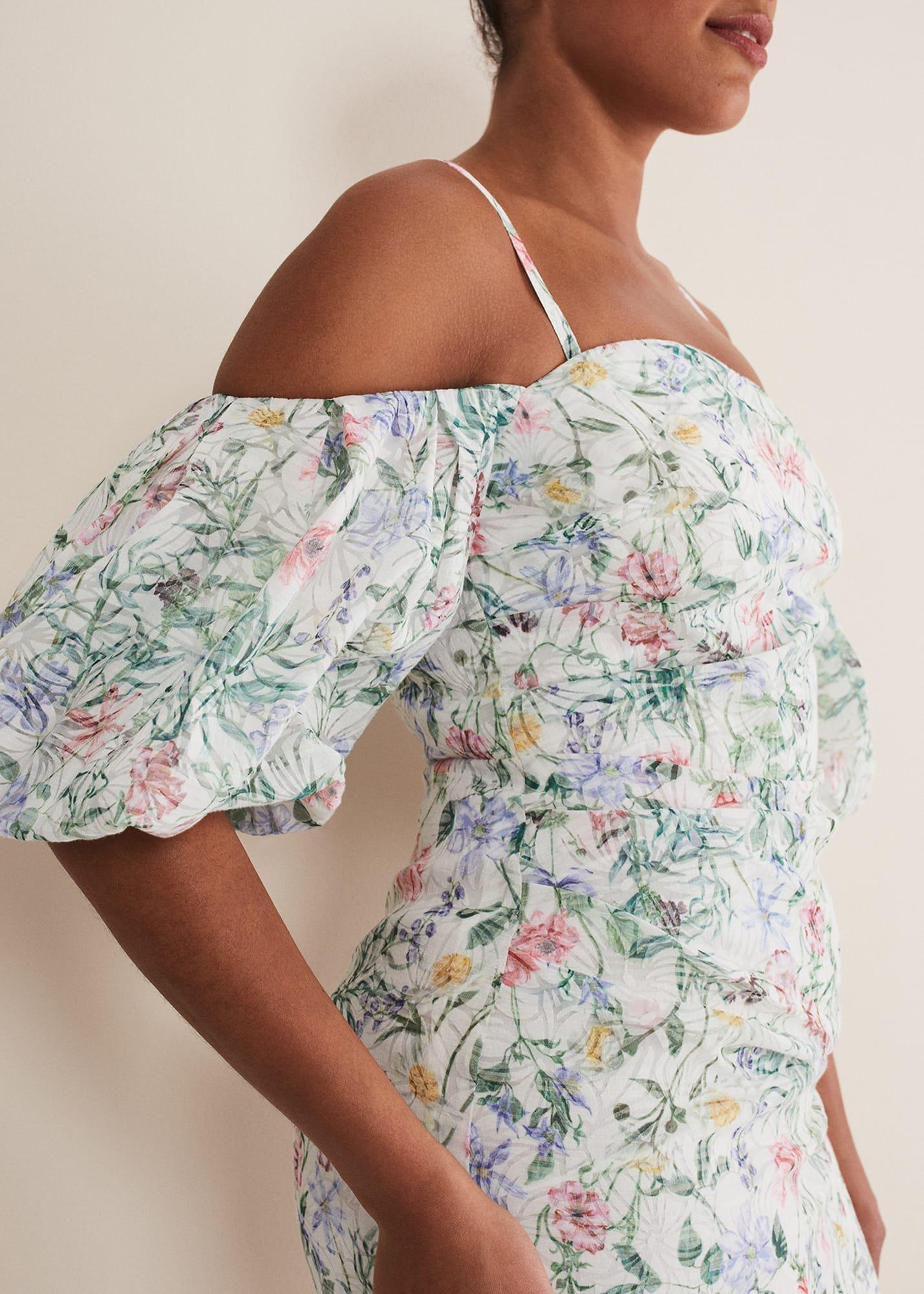 Stevie Floral Bodycon Midi Dress
