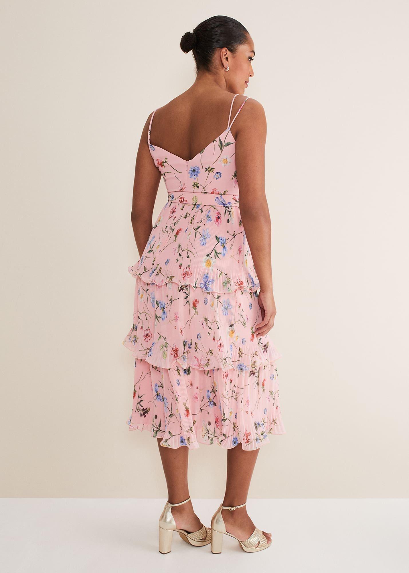 River Floral Tiered Midi Dress