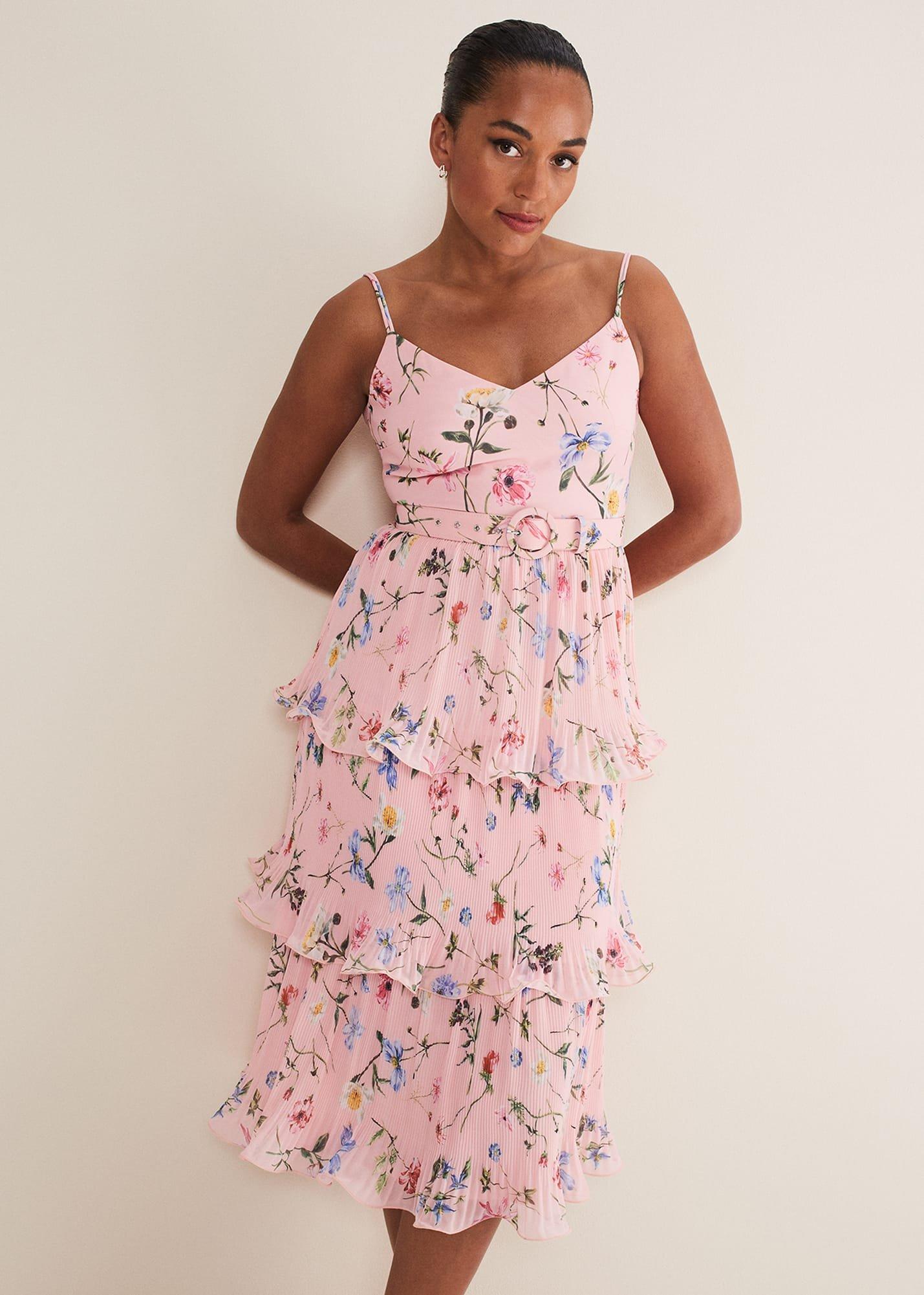 River Floral Tiered Midi Dress