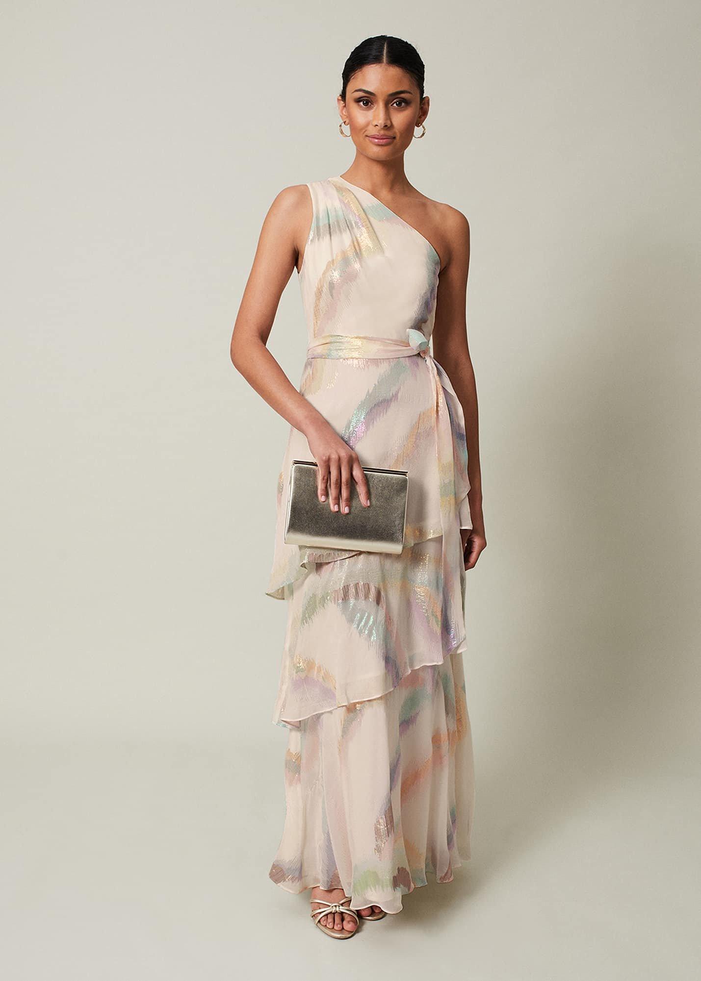Sonia One Shoulder Silk Maxi Dress