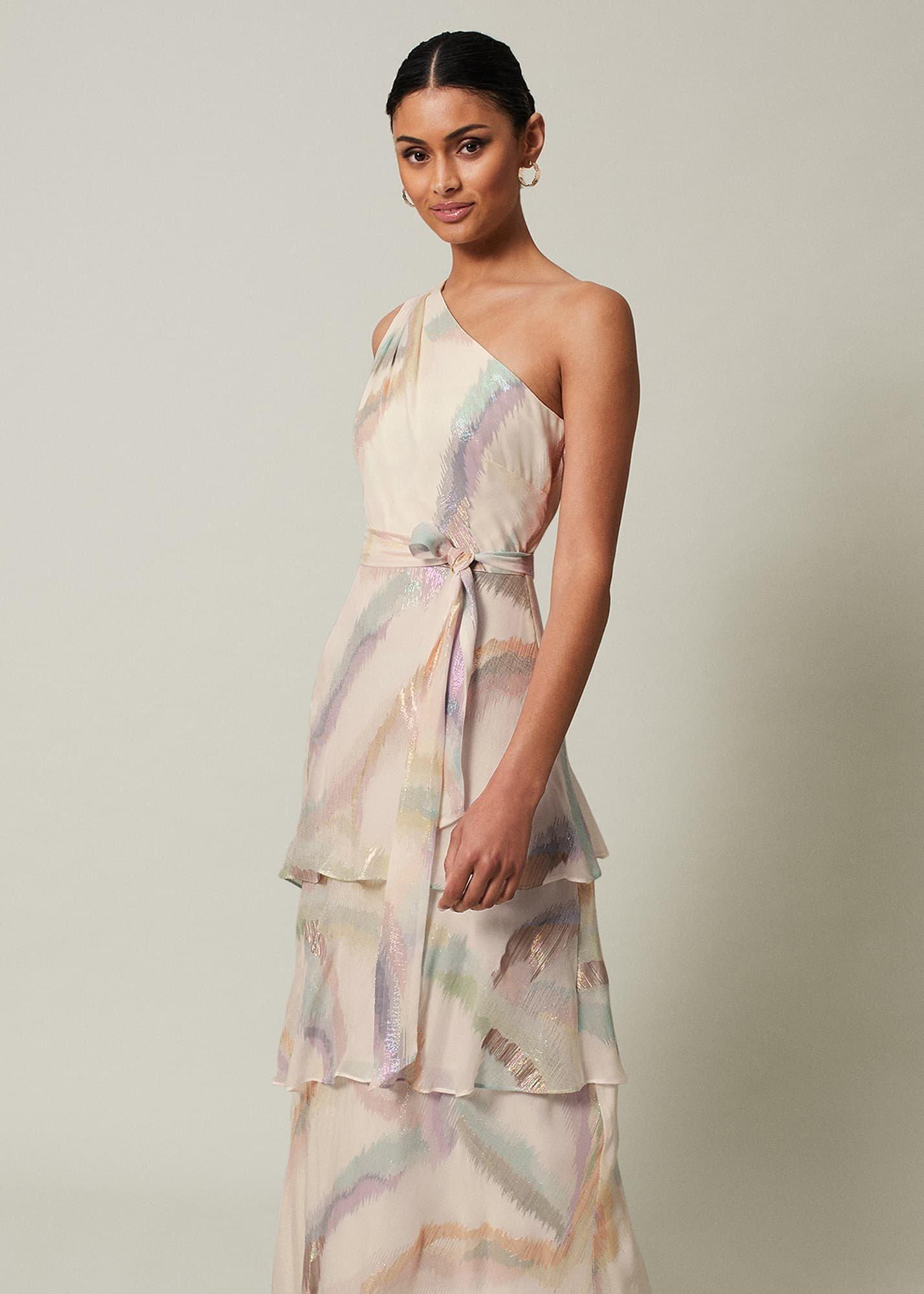Sonia One Shoulder Silk Maxi Dress