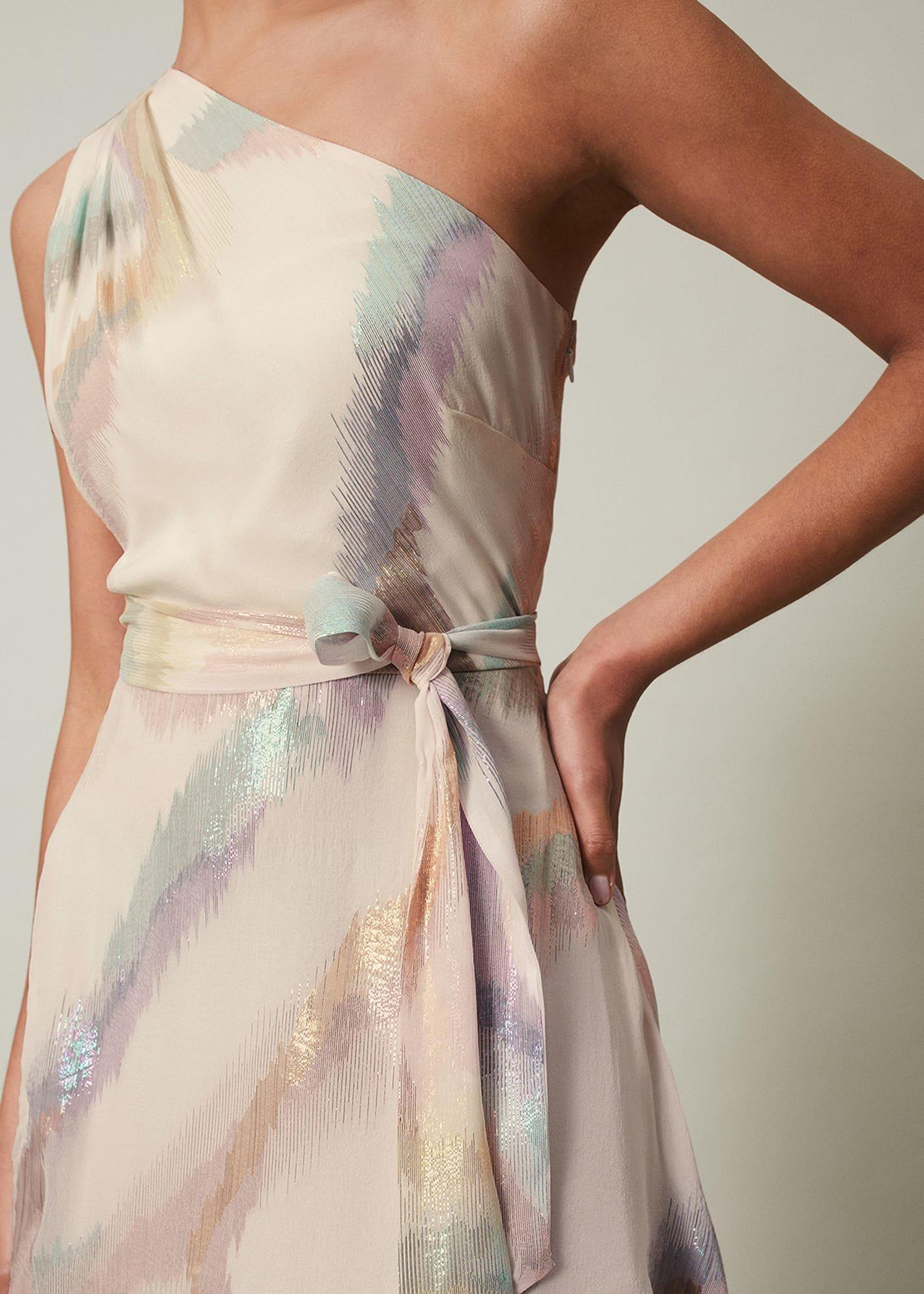 Sonia One Shoulder Silk Maxi Dress