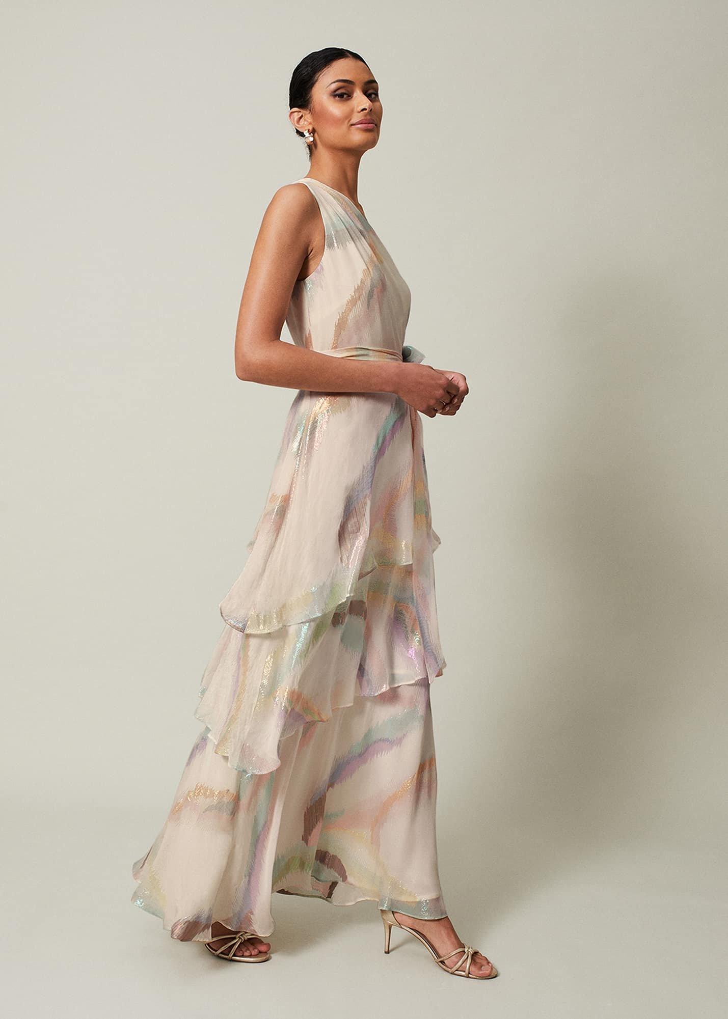Sonia One Shoulder Silk Maxi Dress