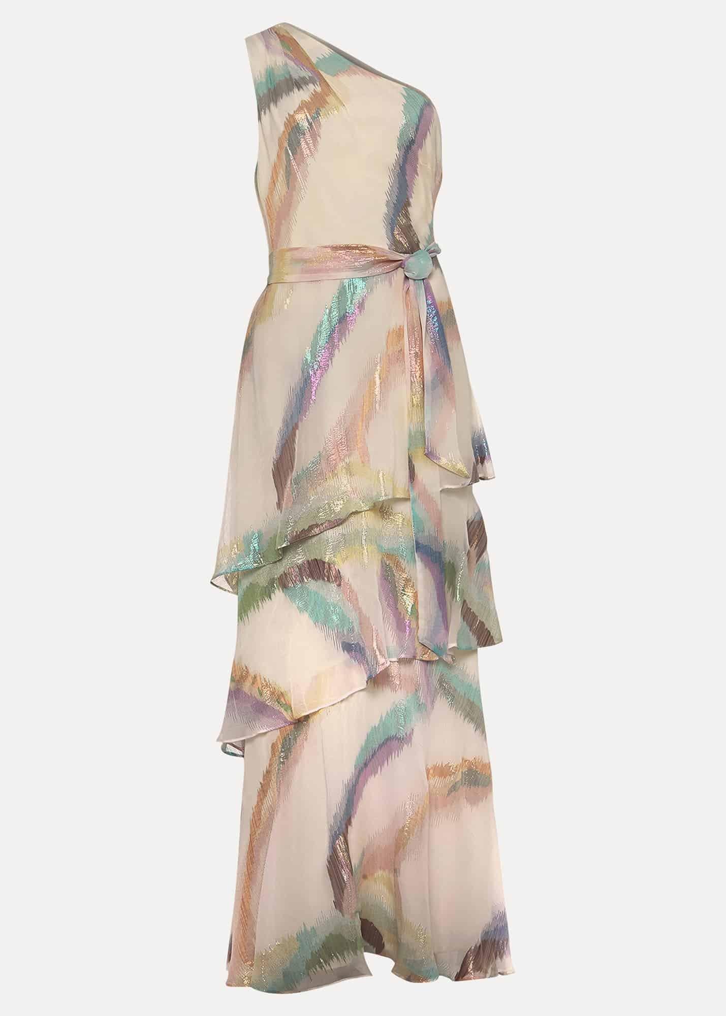 Sonia One Shoulder Silk Maxi Dress