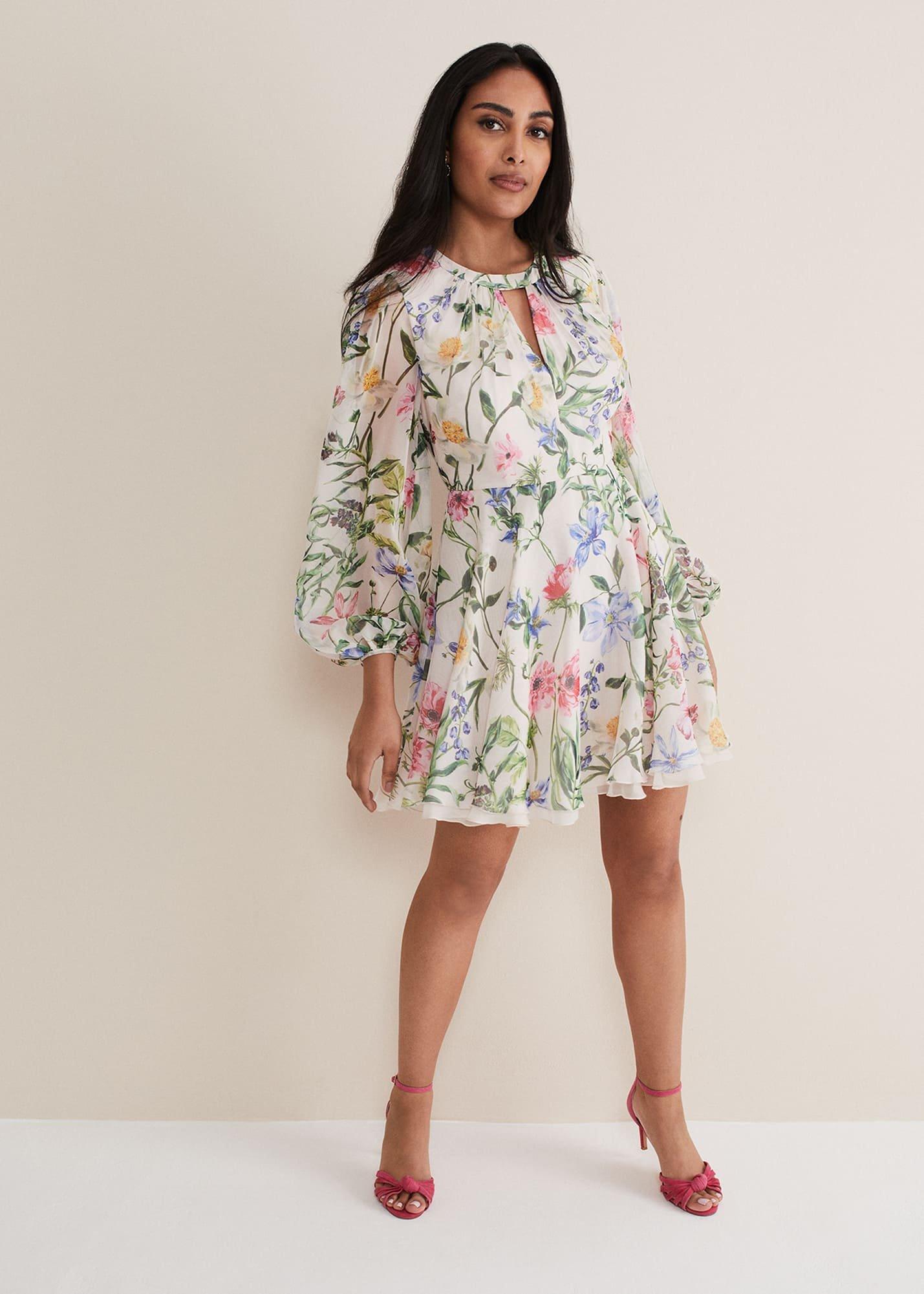 Petite Everleigh Chiffon Floral Mini Dress