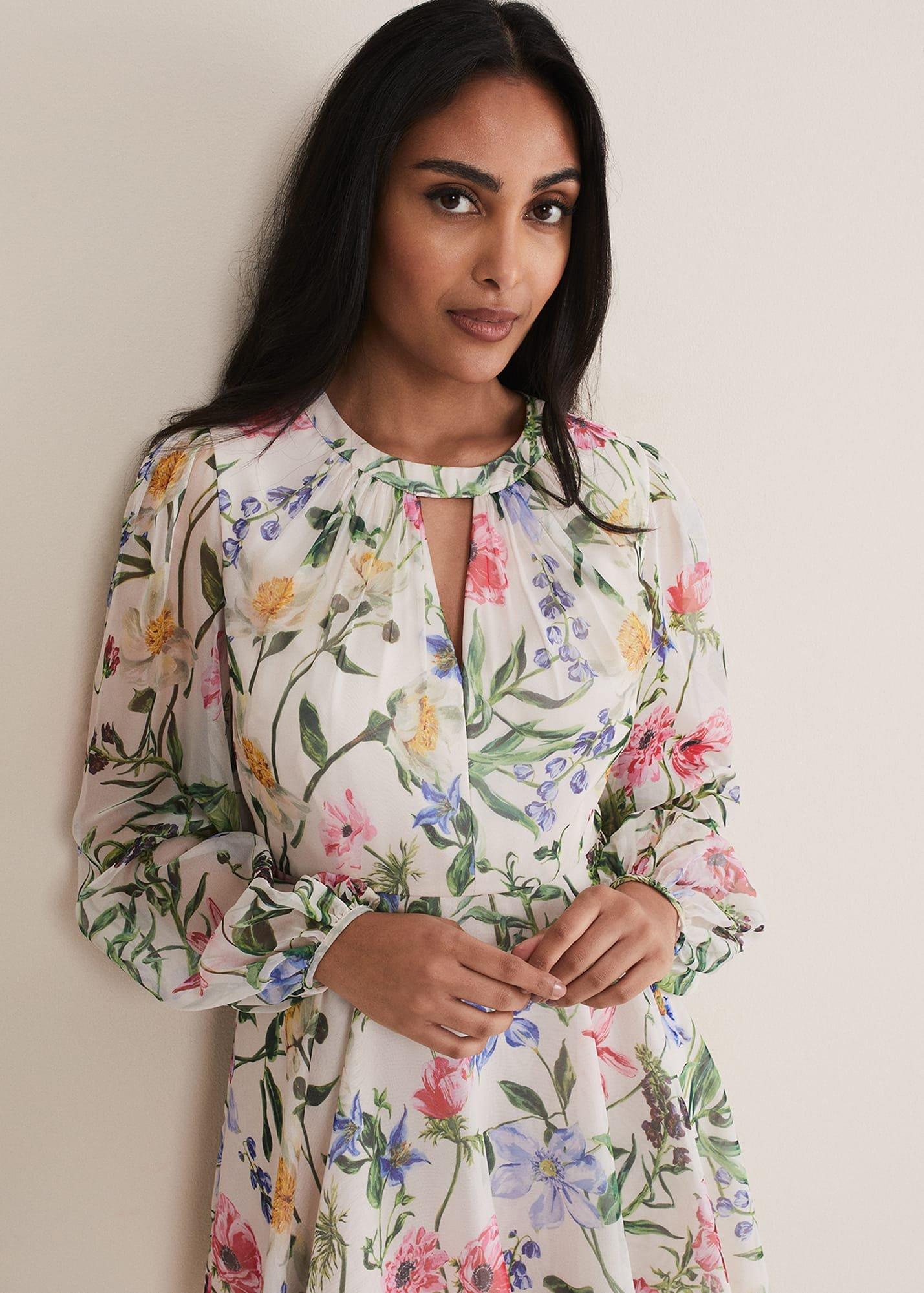 Petite Everleigh Chiffon Floral Mini Dress