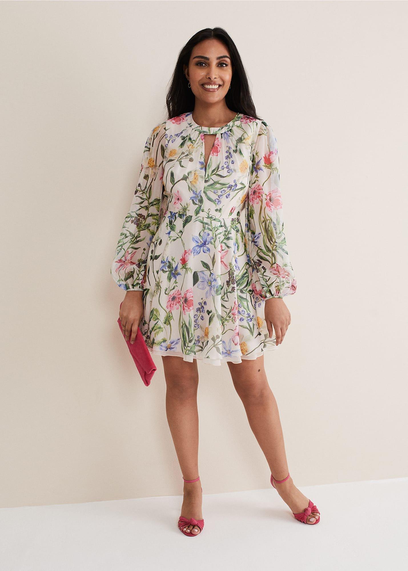 Petite Everleigh Chiffon Floral Mini Dress