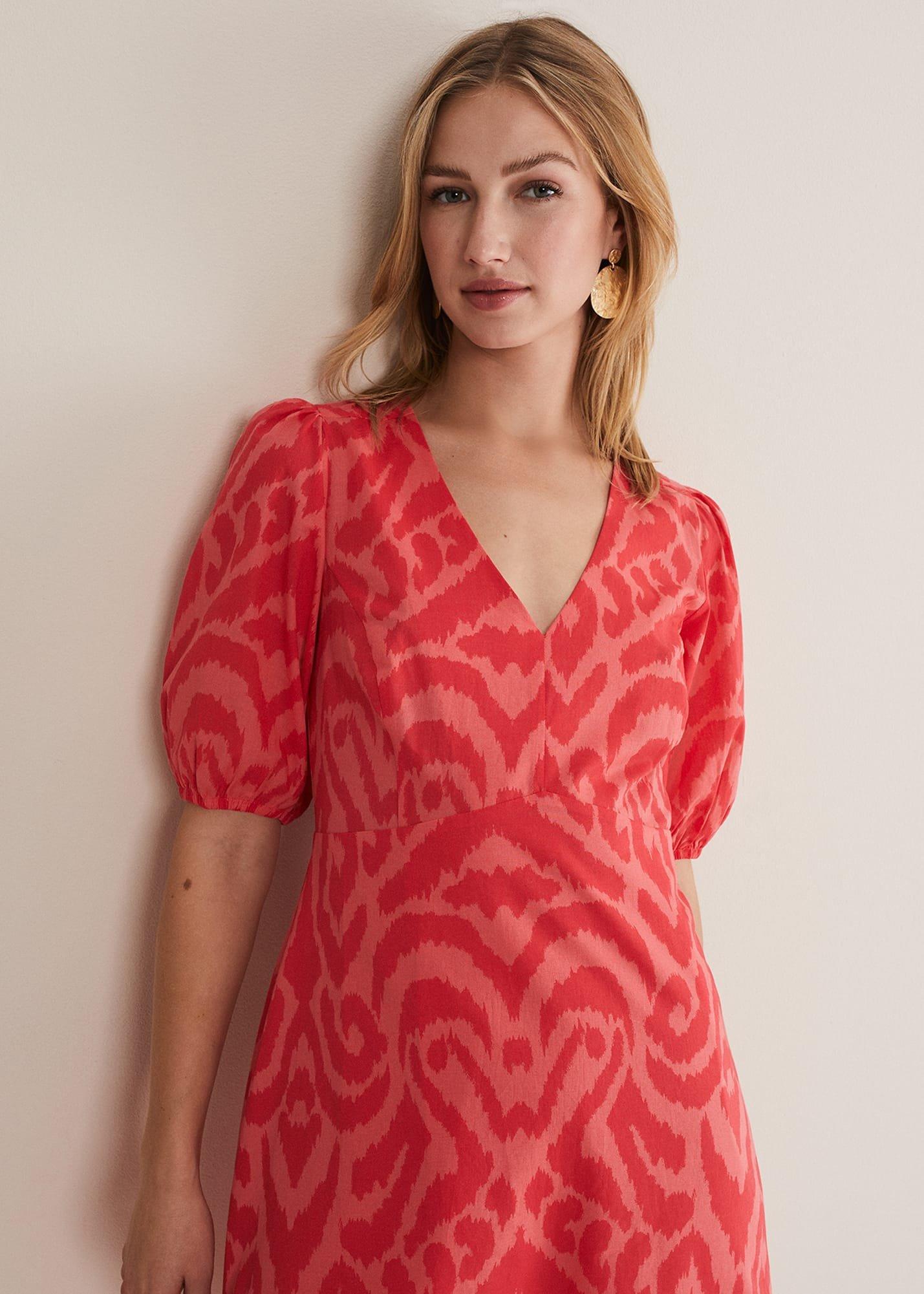 Krystal Cotton Abstract Mini Dress